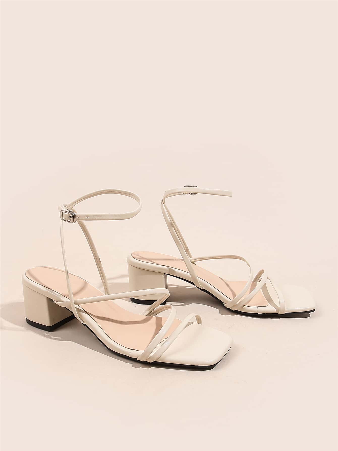 In Beige Women Heeled Sandals