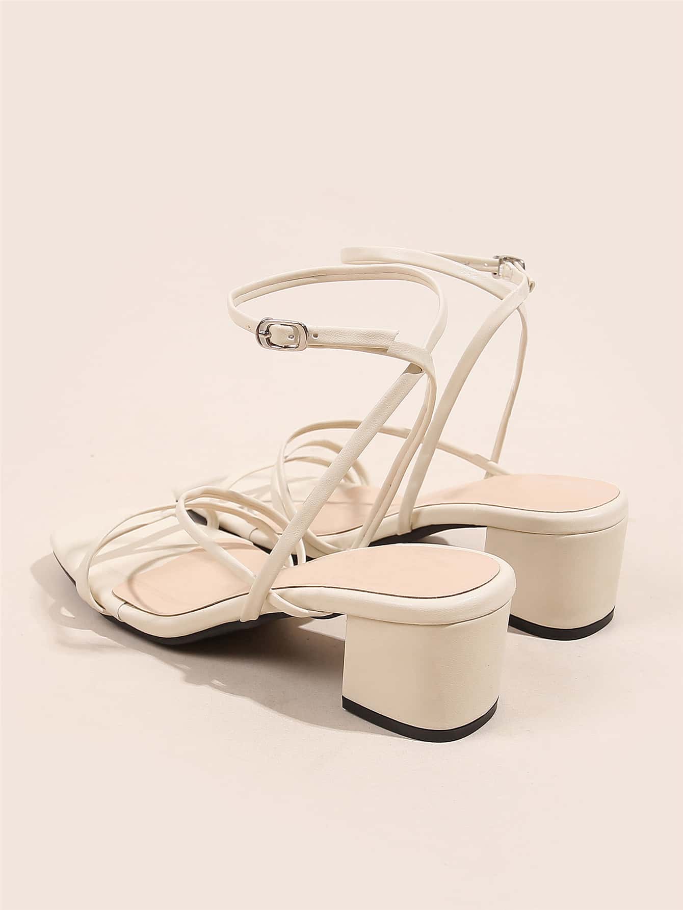 In Beige Women Heeled Sandals