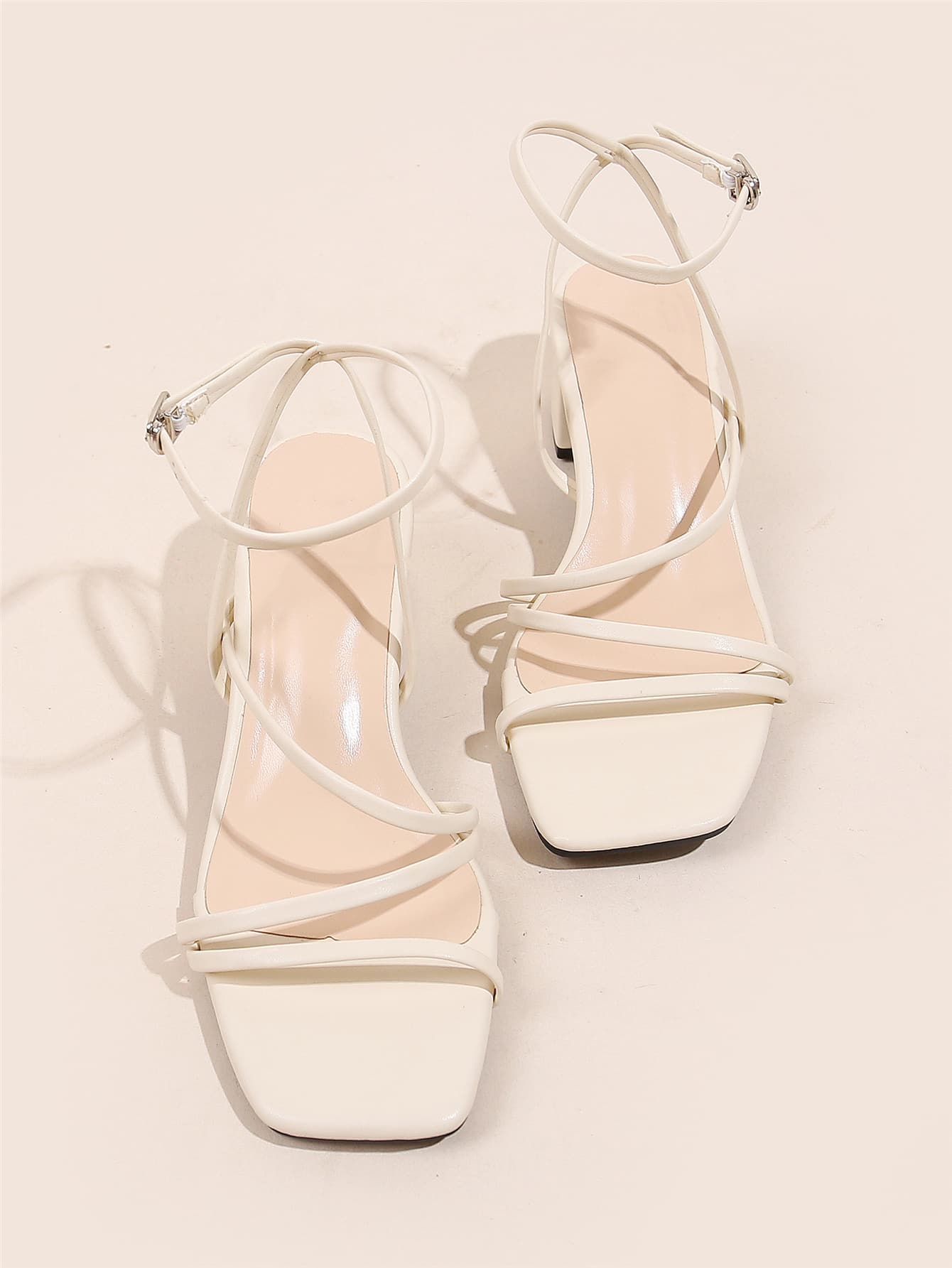 In Beige Women Heeled Sandals