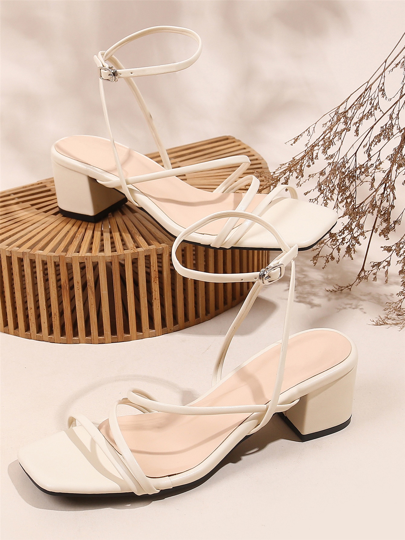 In Beige Women Heeled Sandals