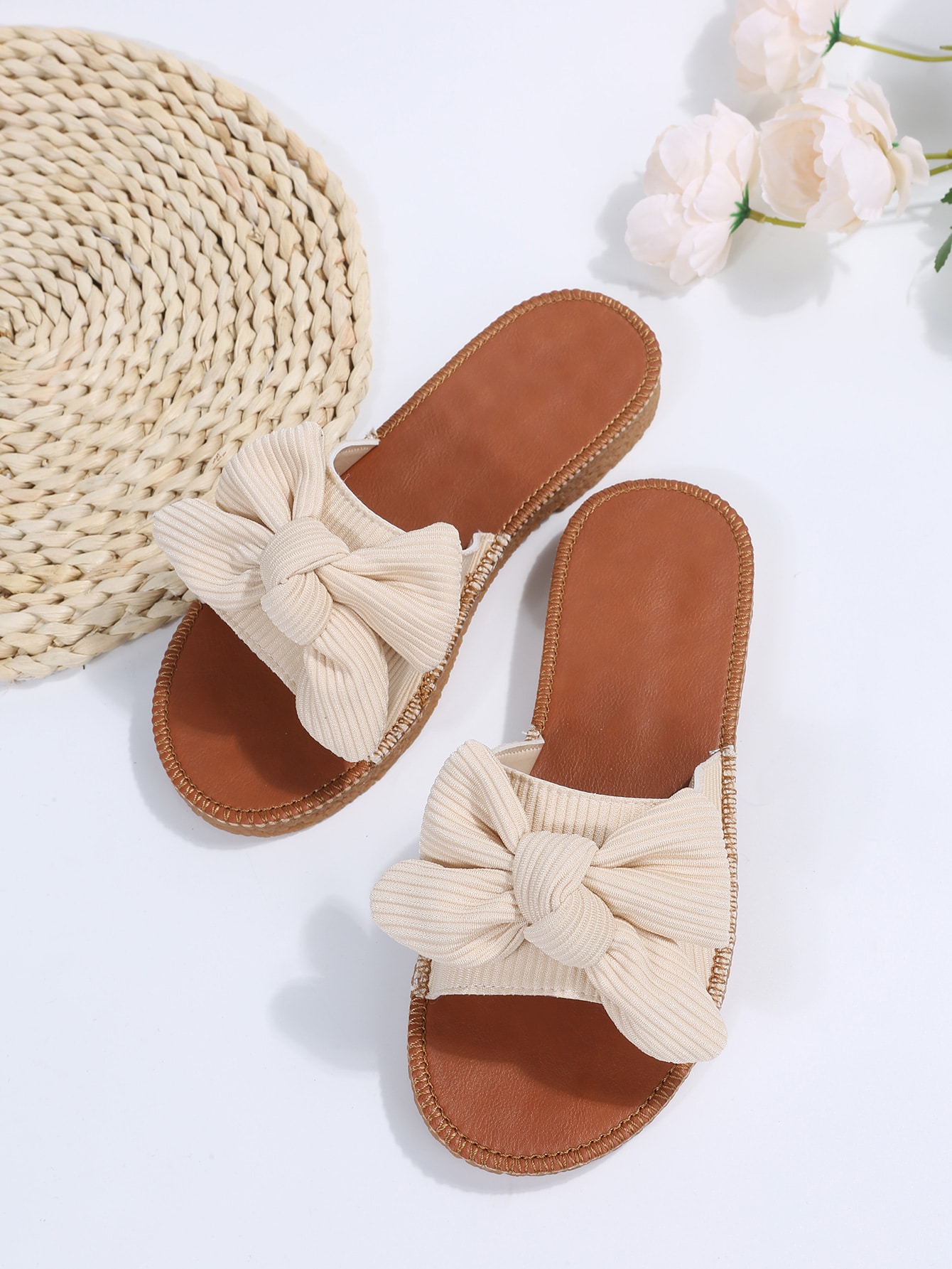 In Beige Women Flat Sandals