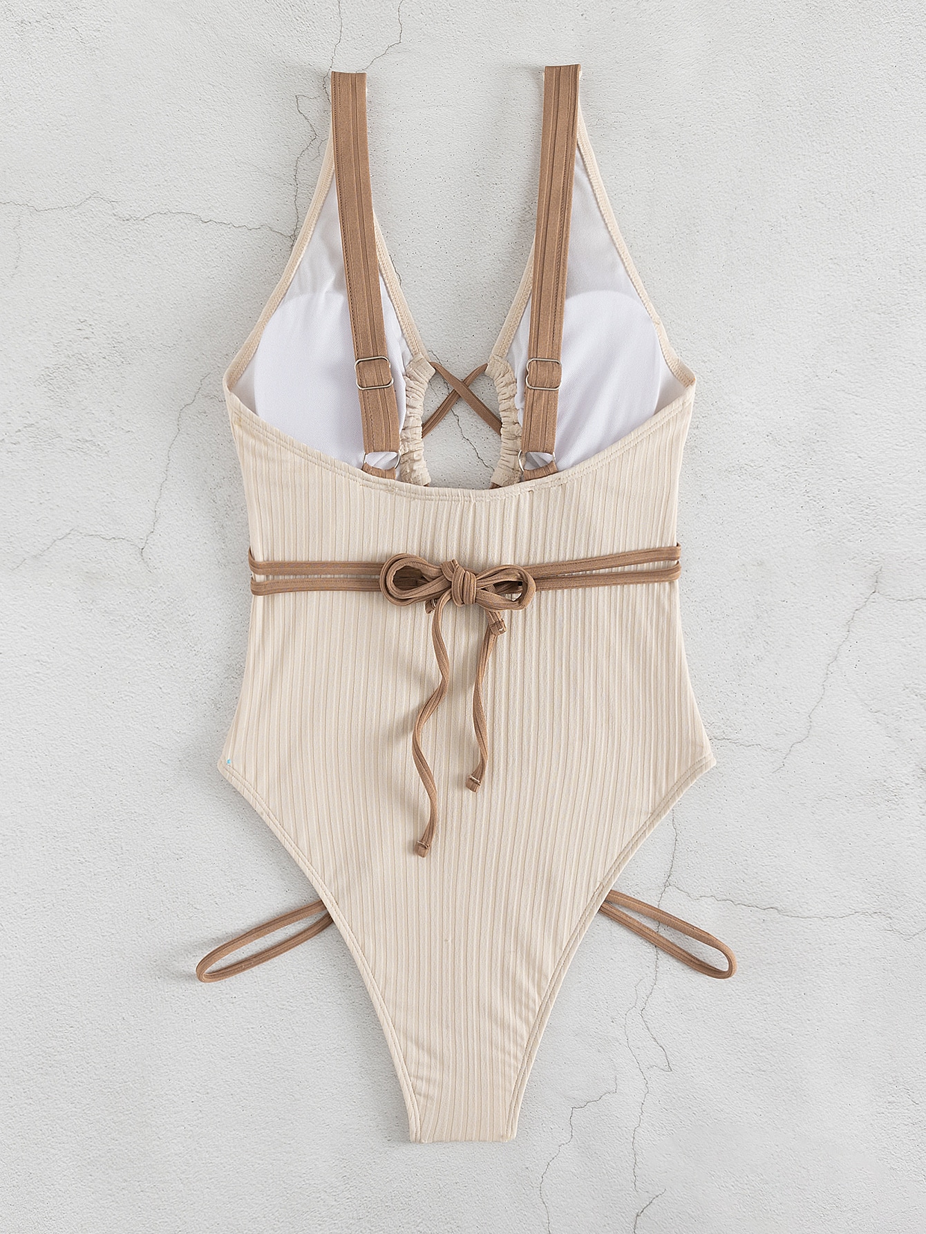 In Beige Women One-Pieces