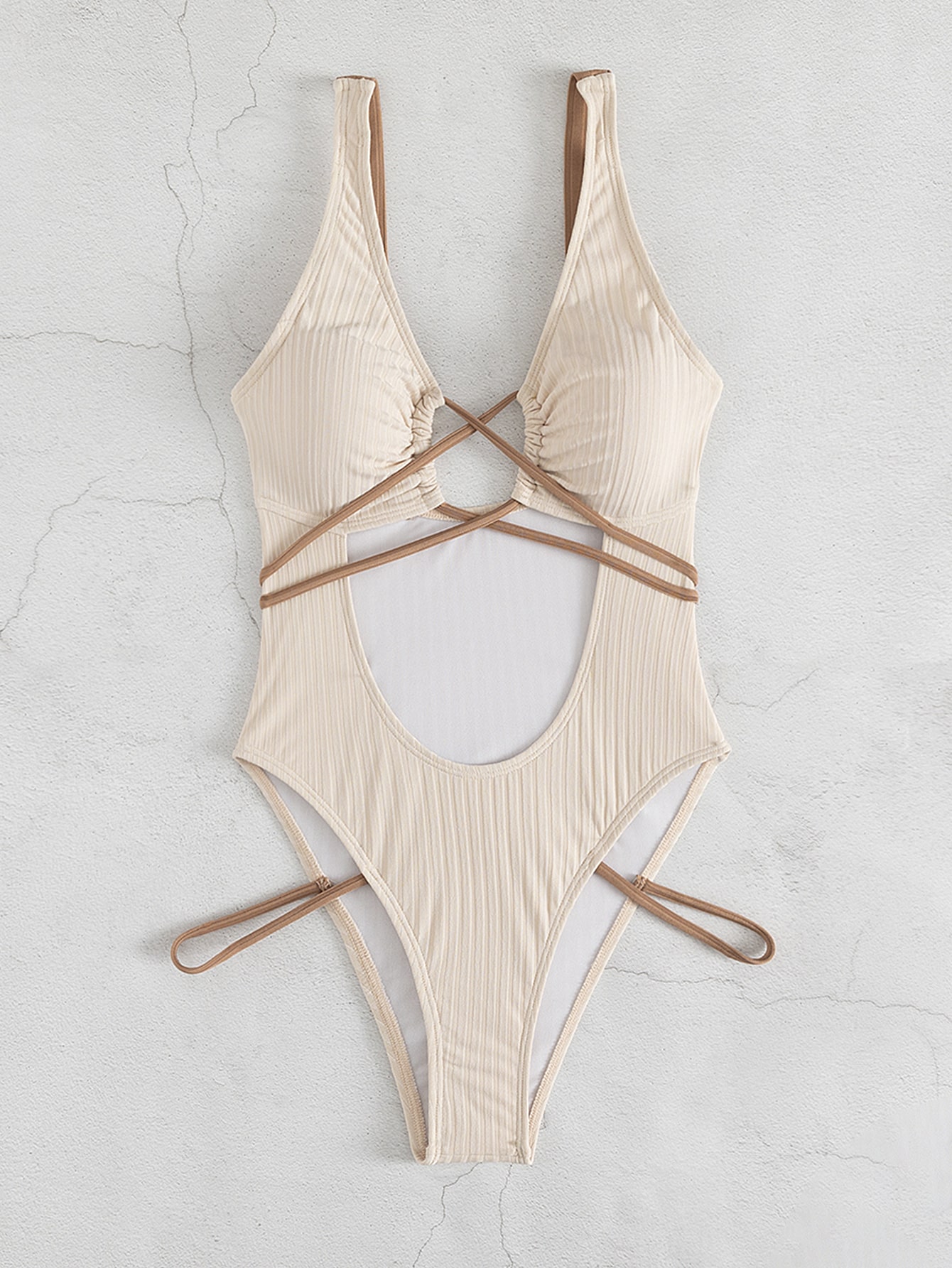 In Beige Women One-Pieces