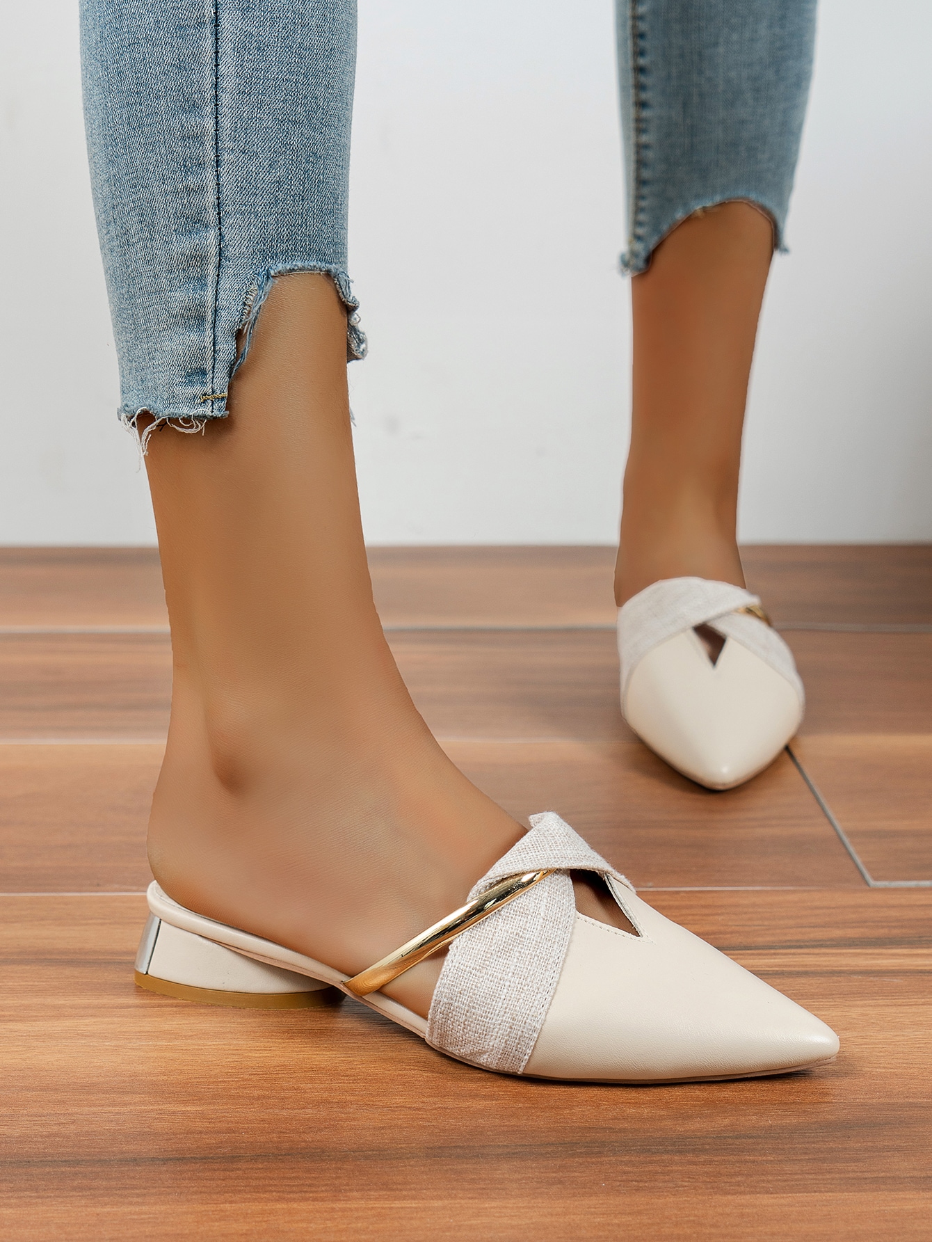 In Beige Women Flats