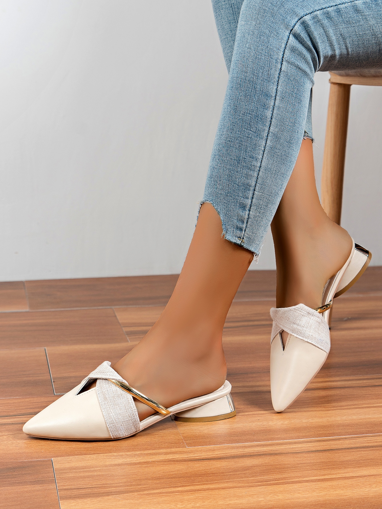 In Beige Women Flats