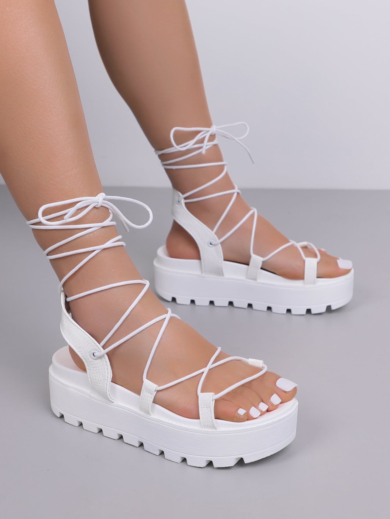 In White Women Platforms & Wedge Sandals