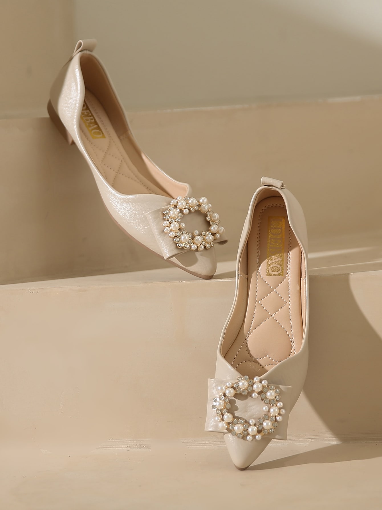 In Beige Women Flats