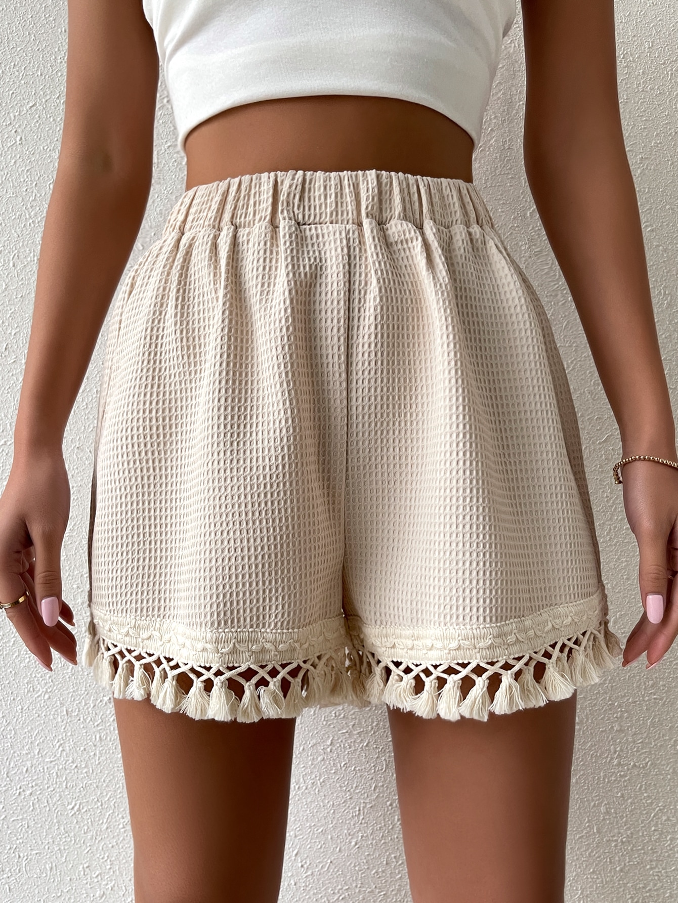 In Beige Women Shorts