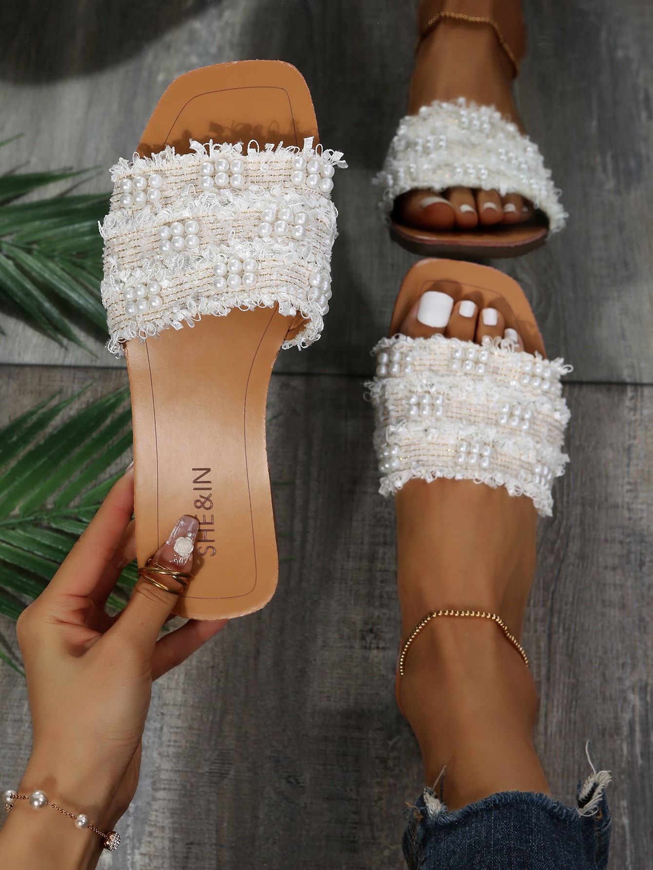 In White Women Flat Sandals