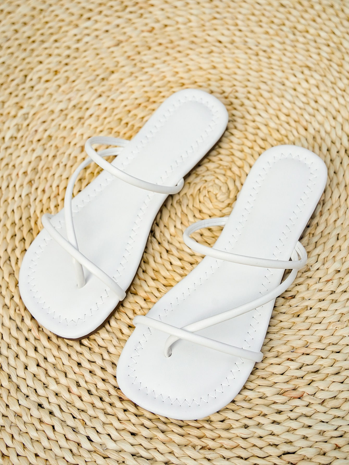 In White Women Flat Sandals