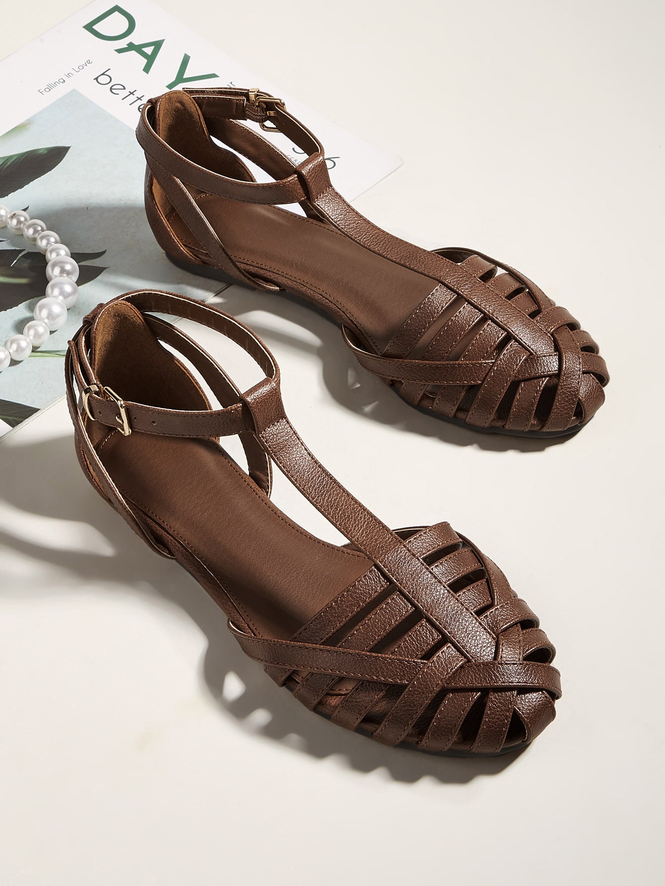 In Coffee Brown Women Flats