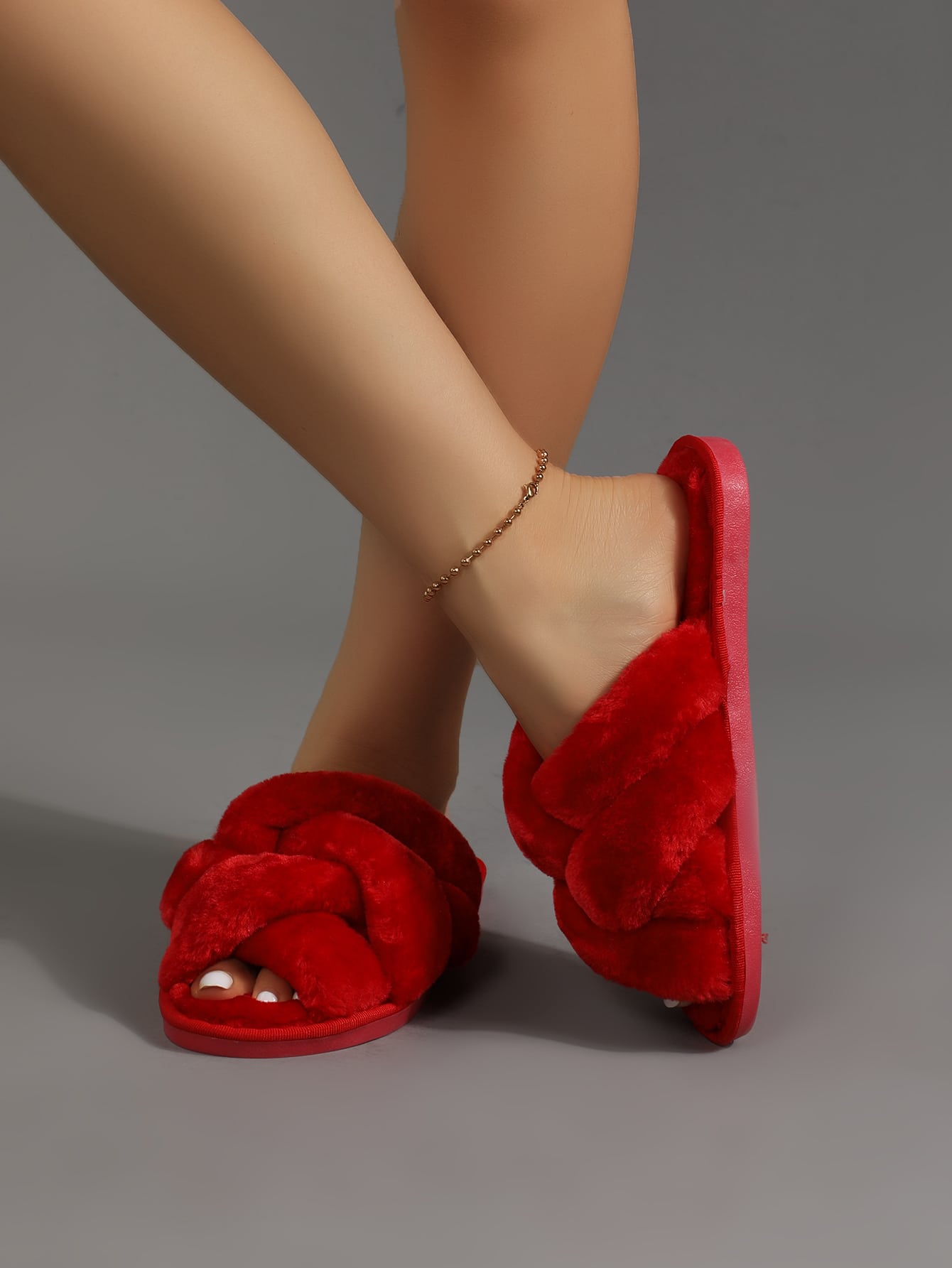 In Red Women Home Slippers