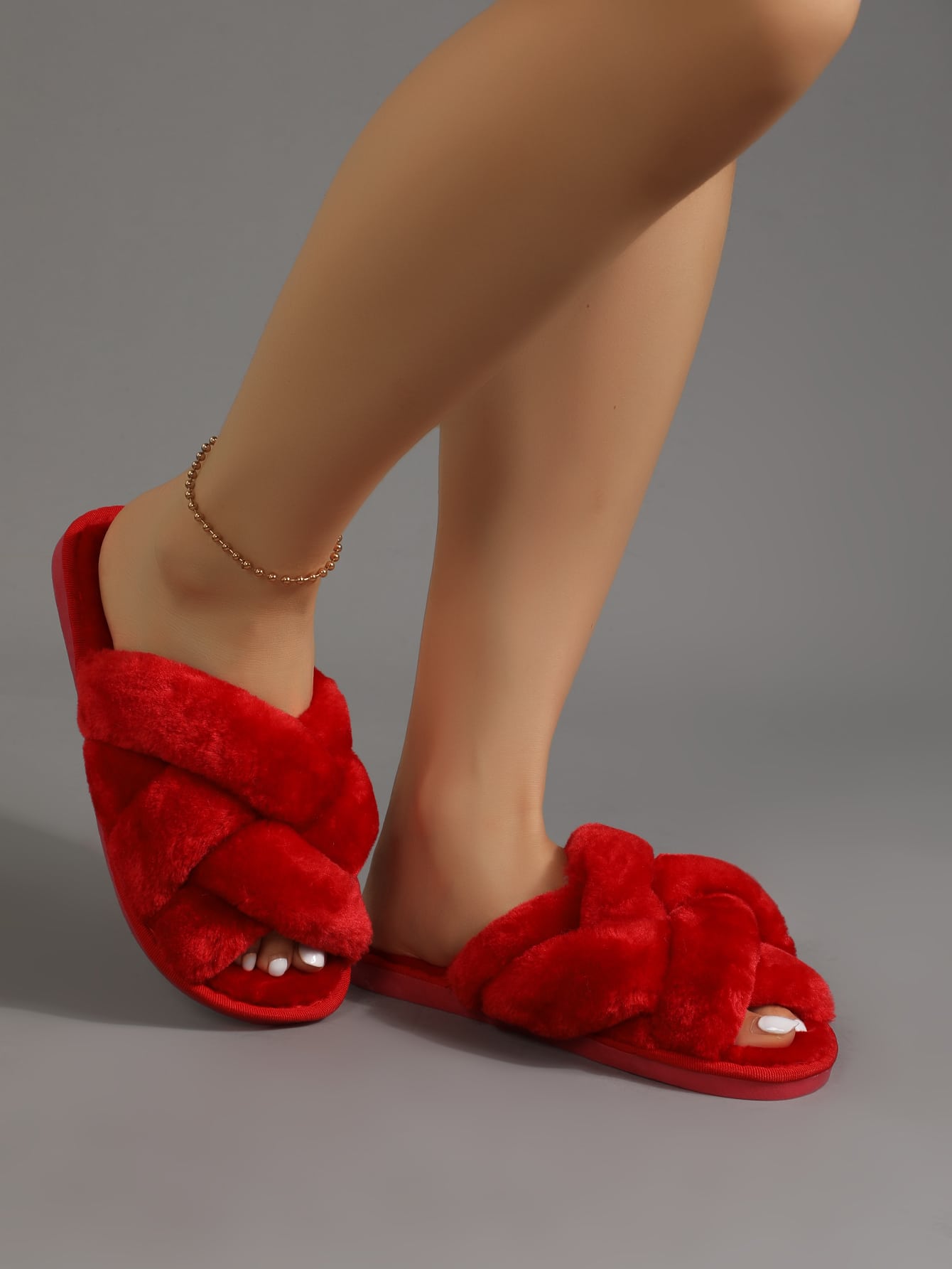 In Red Women Home Slippers