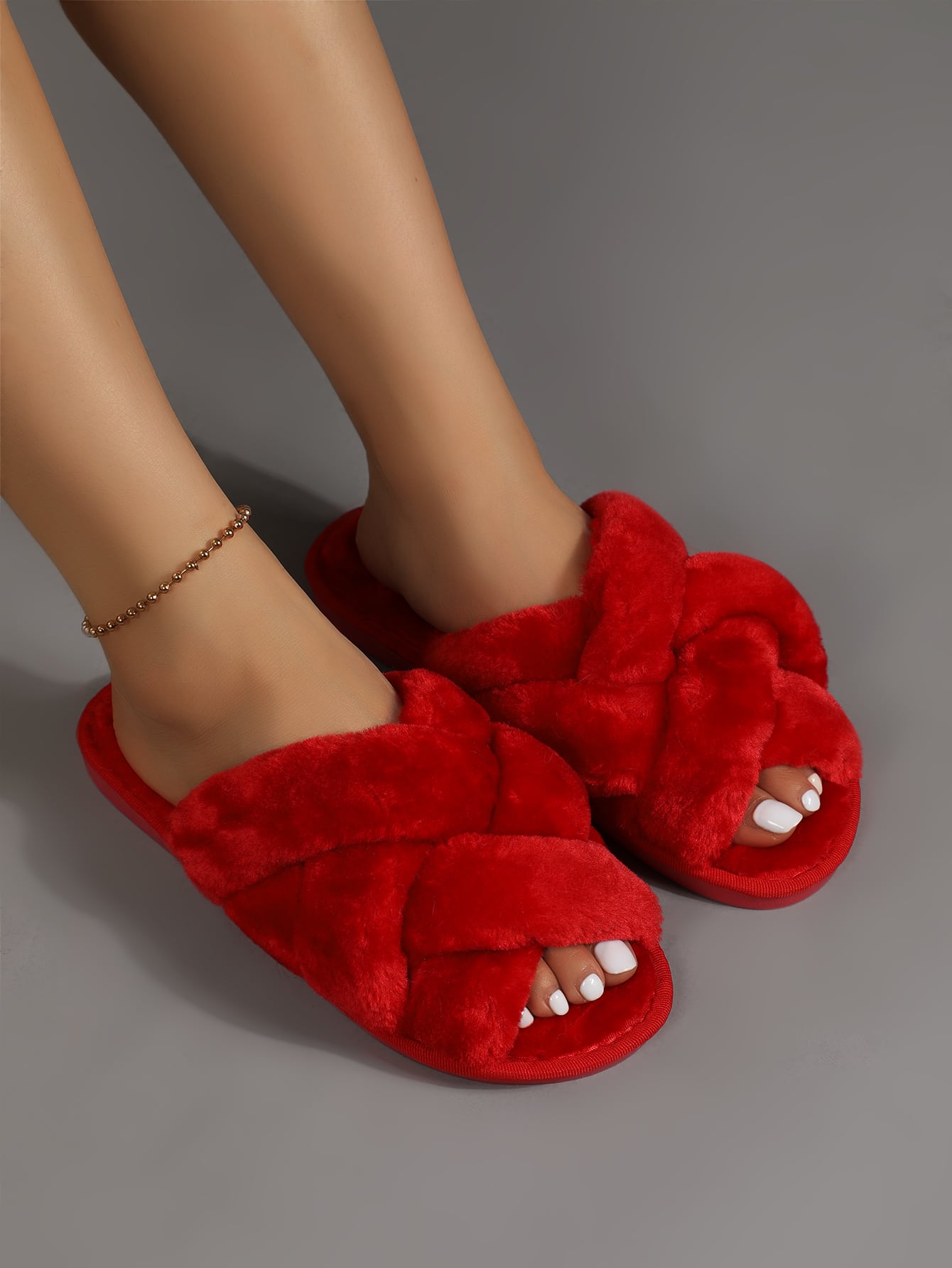 In Red Women Home Slippers