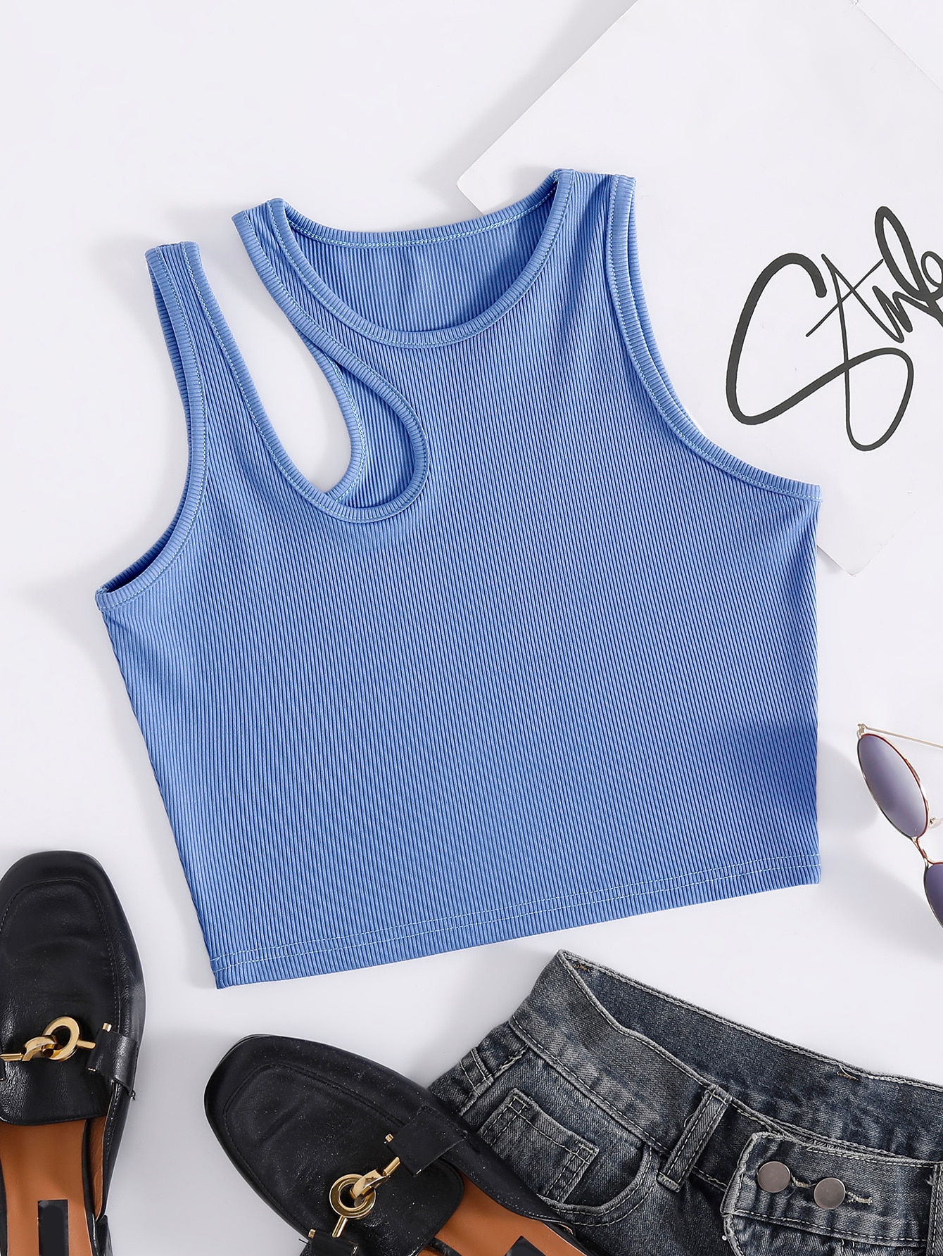 In Blue Women Tank Tops & Camis