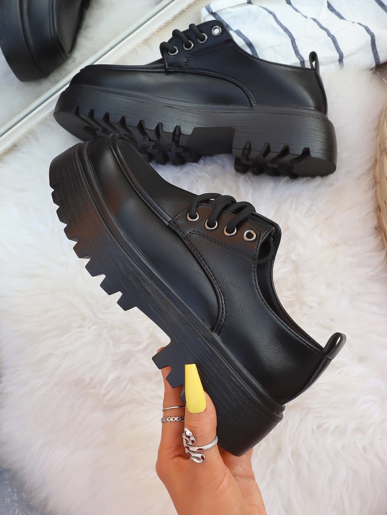 In Black Women Wedges & Flatform