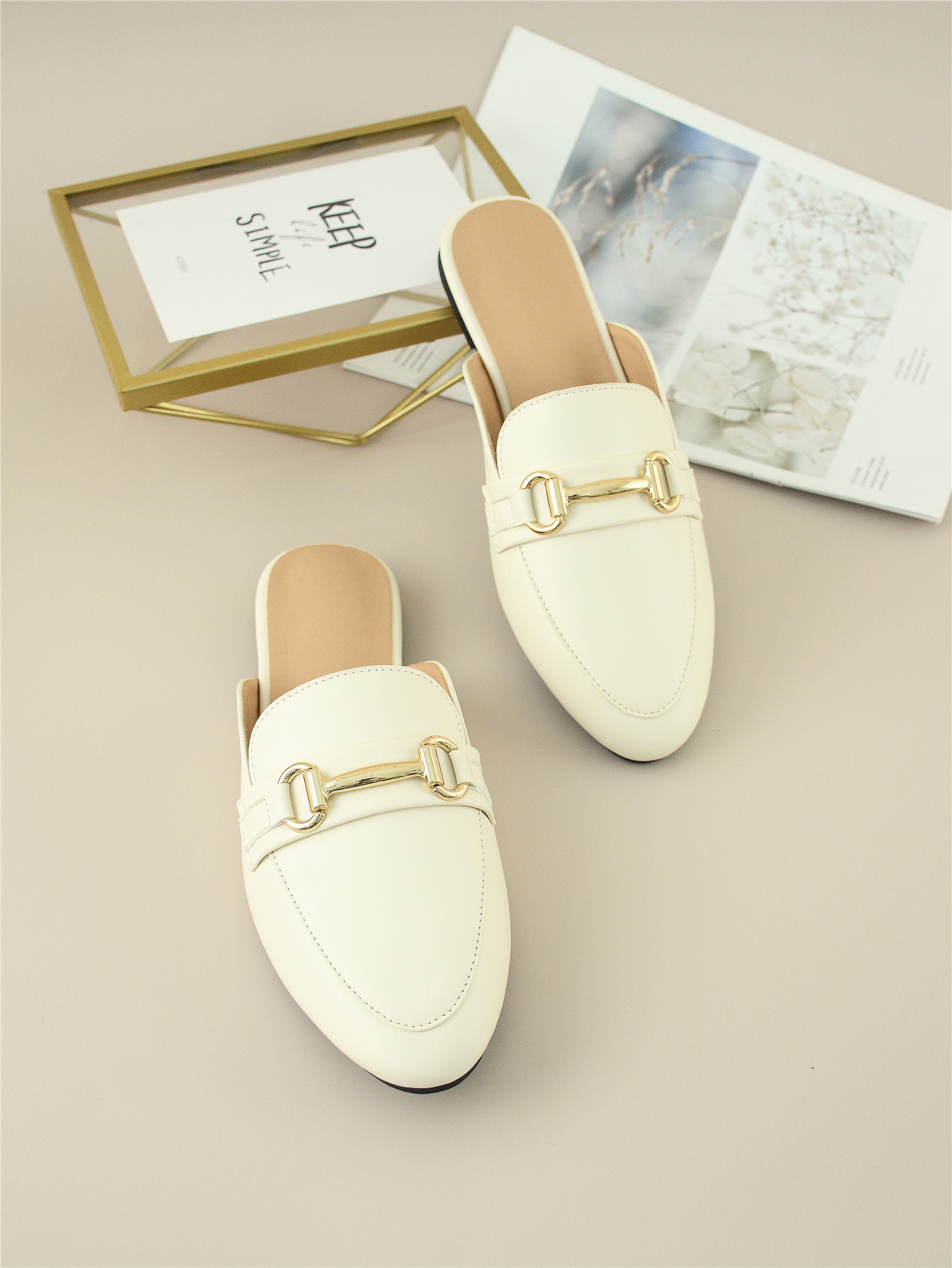 In Beige Women Flats