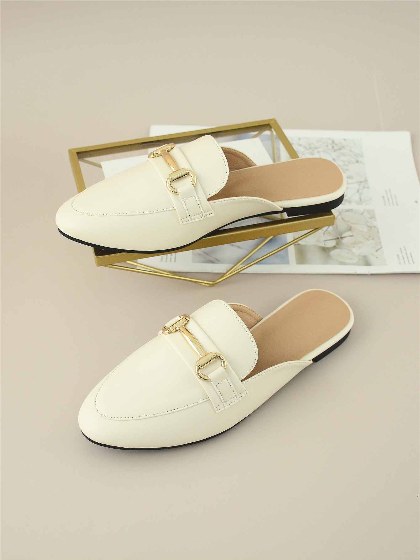 In Beige Women Flats