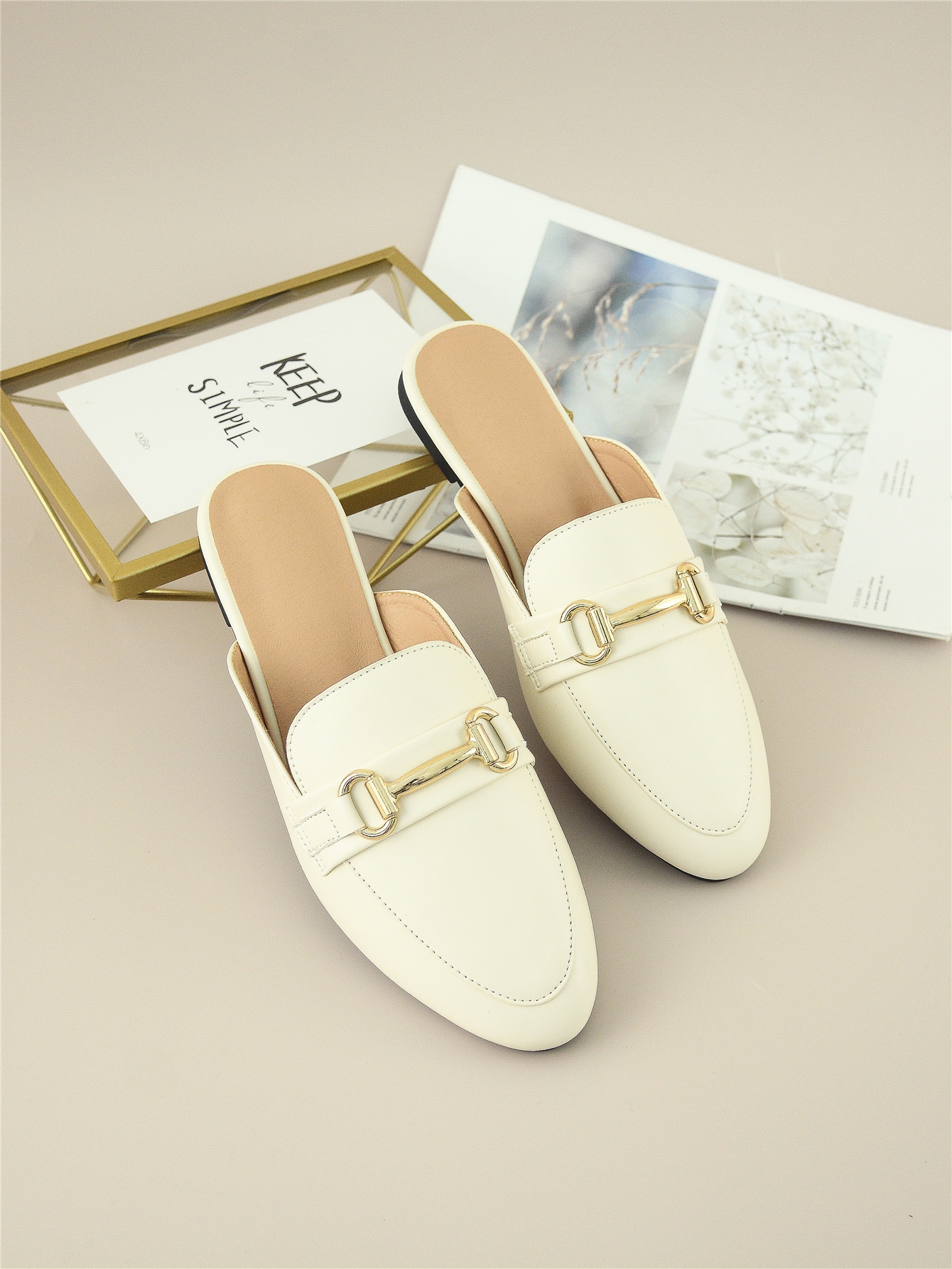 In Beige Women Flats