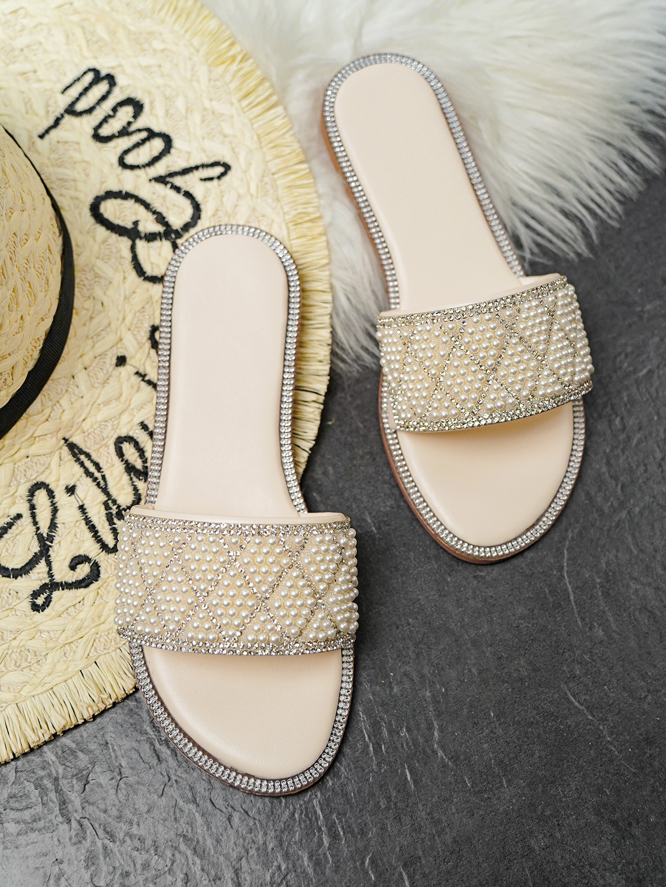 In Beige Women Flat Sandals