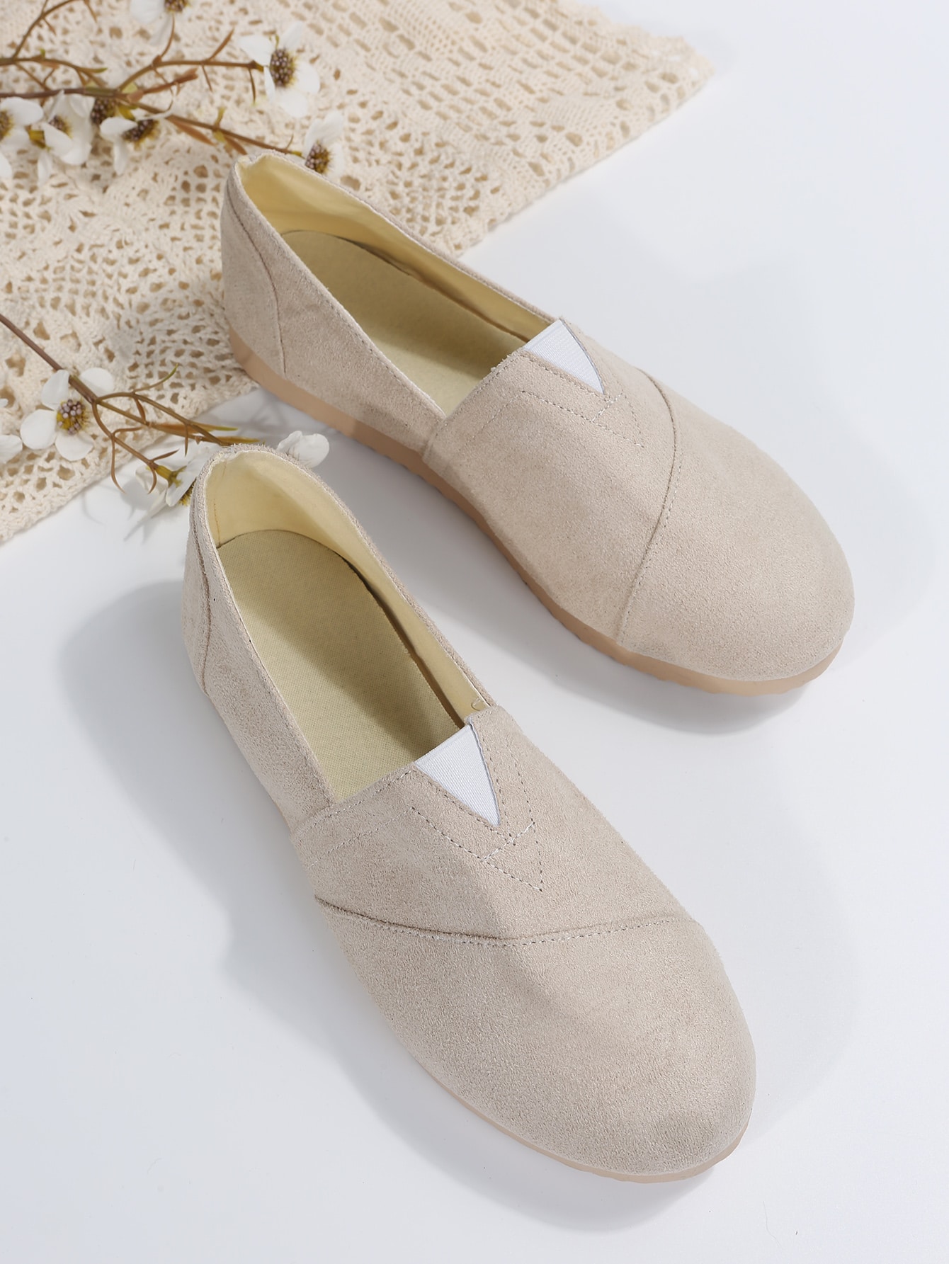 In Beige Women Flats