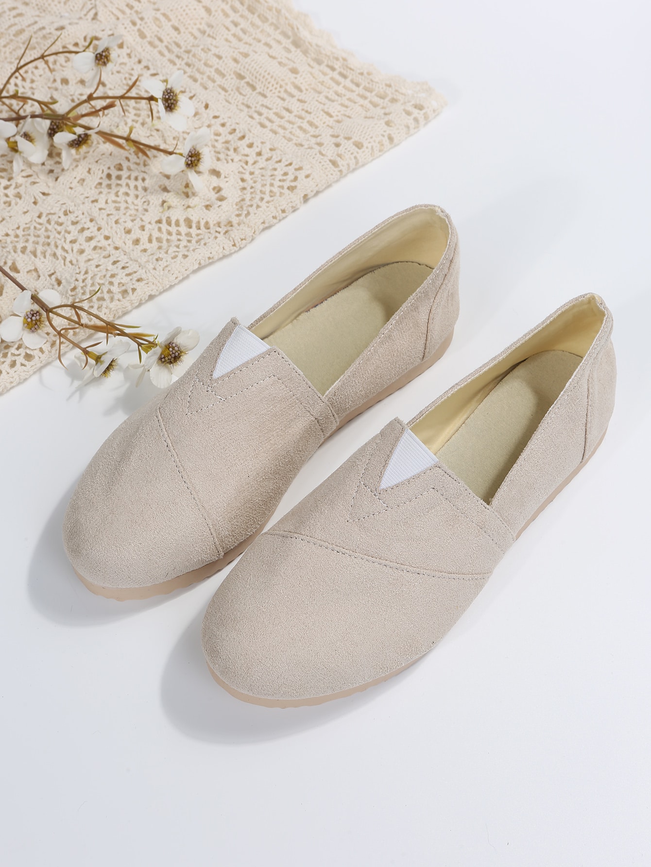 In Beige Women Flats