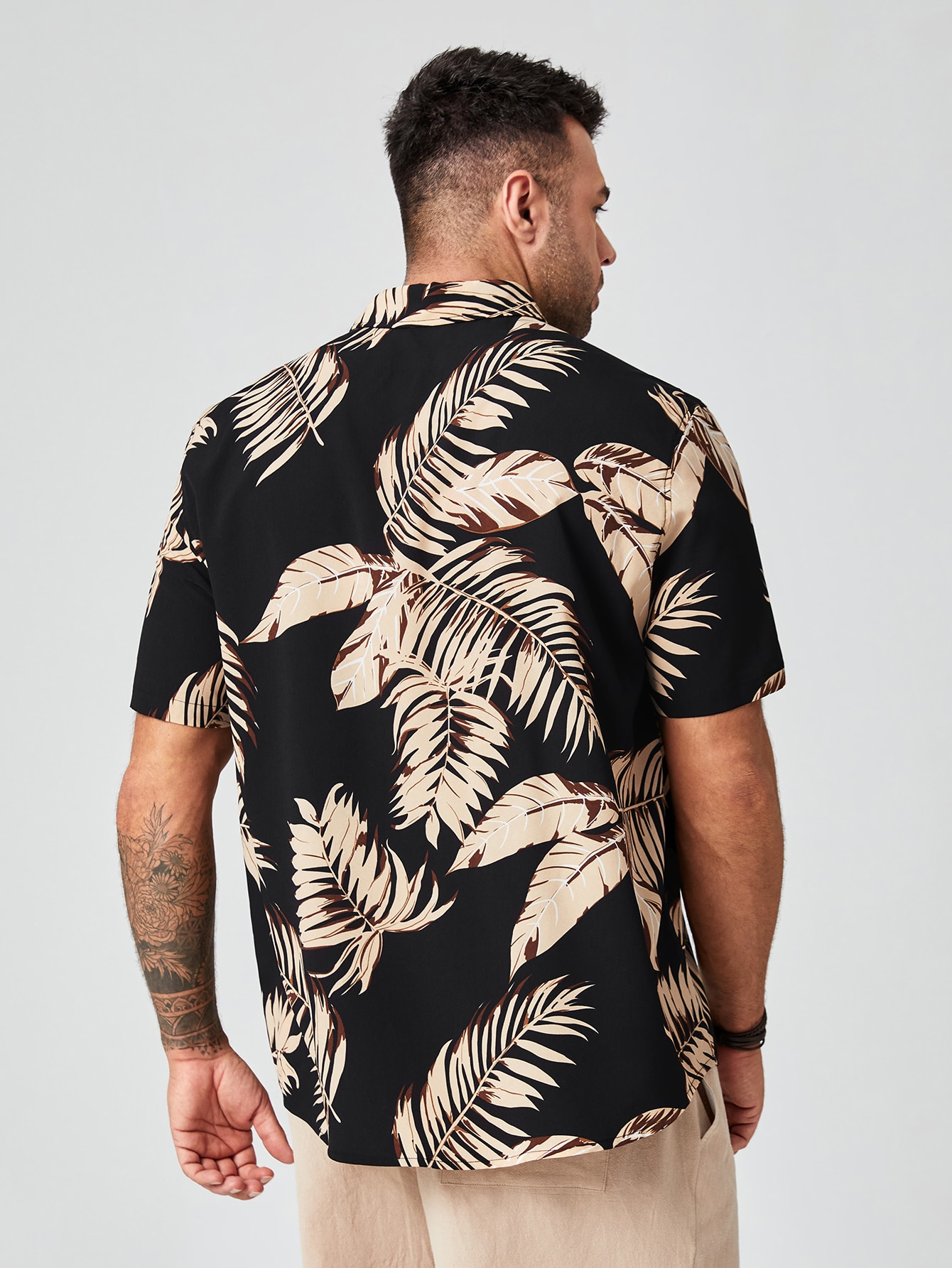 Men Plus Size Shirt Co-ords