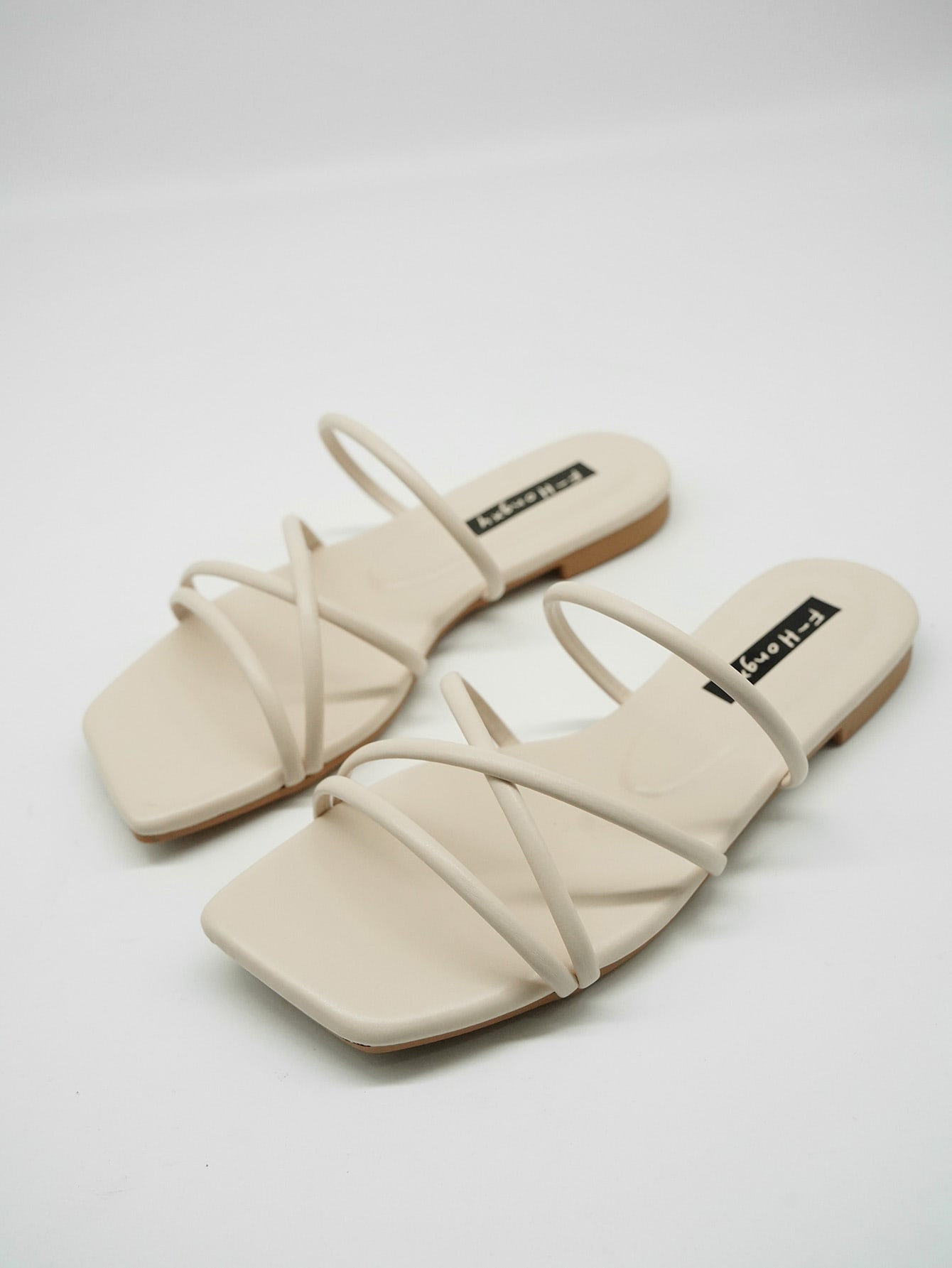 In Beige Women Flat Sandals