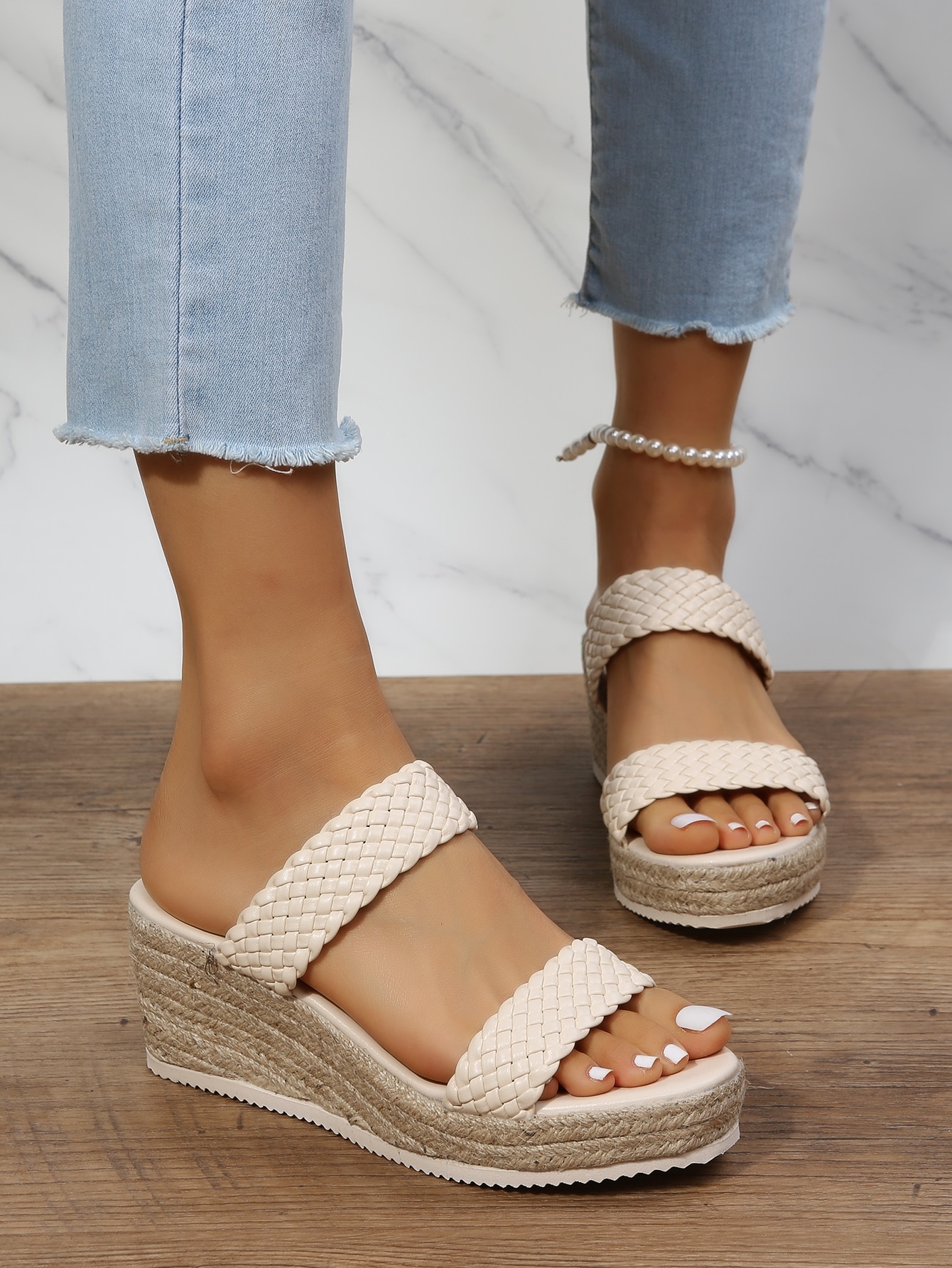 In Beige Women Platforms & Wedge Sandals