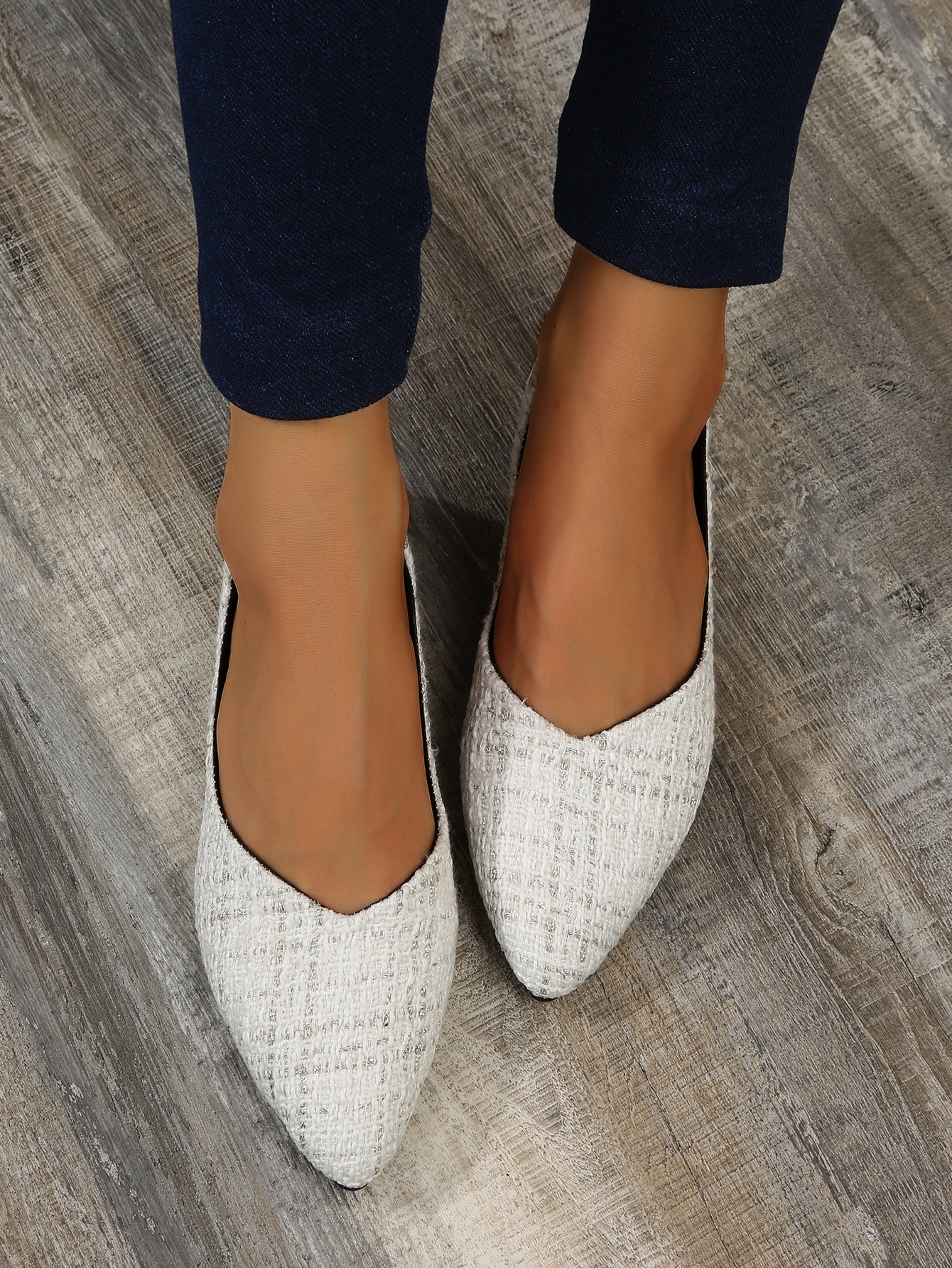 In Beige Women Flats