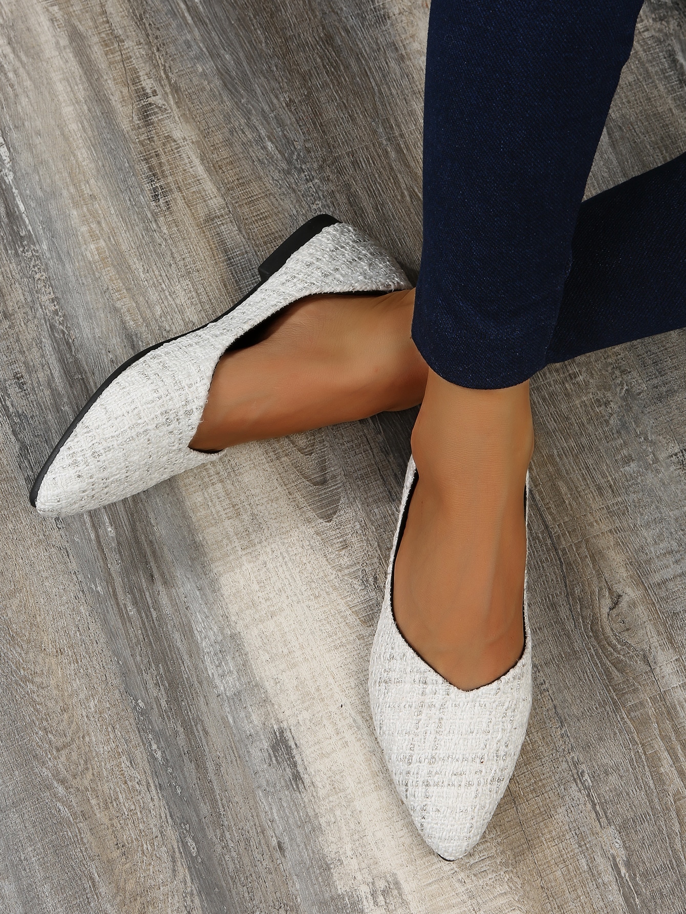 In Beige Women Flats