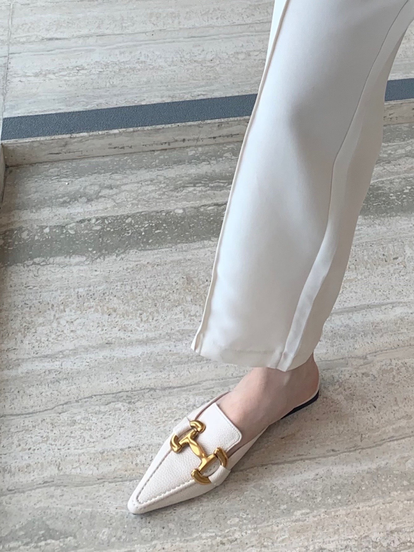 In Beige Women Flats