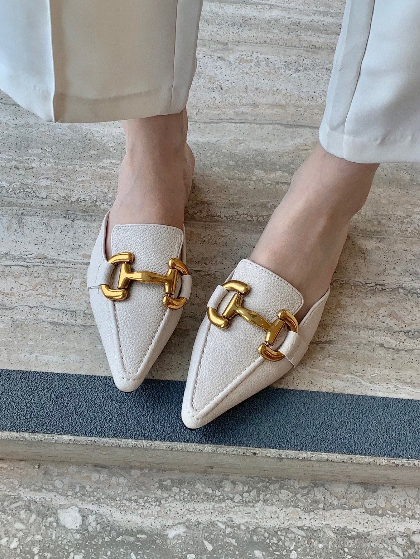 In Beige Women Flats