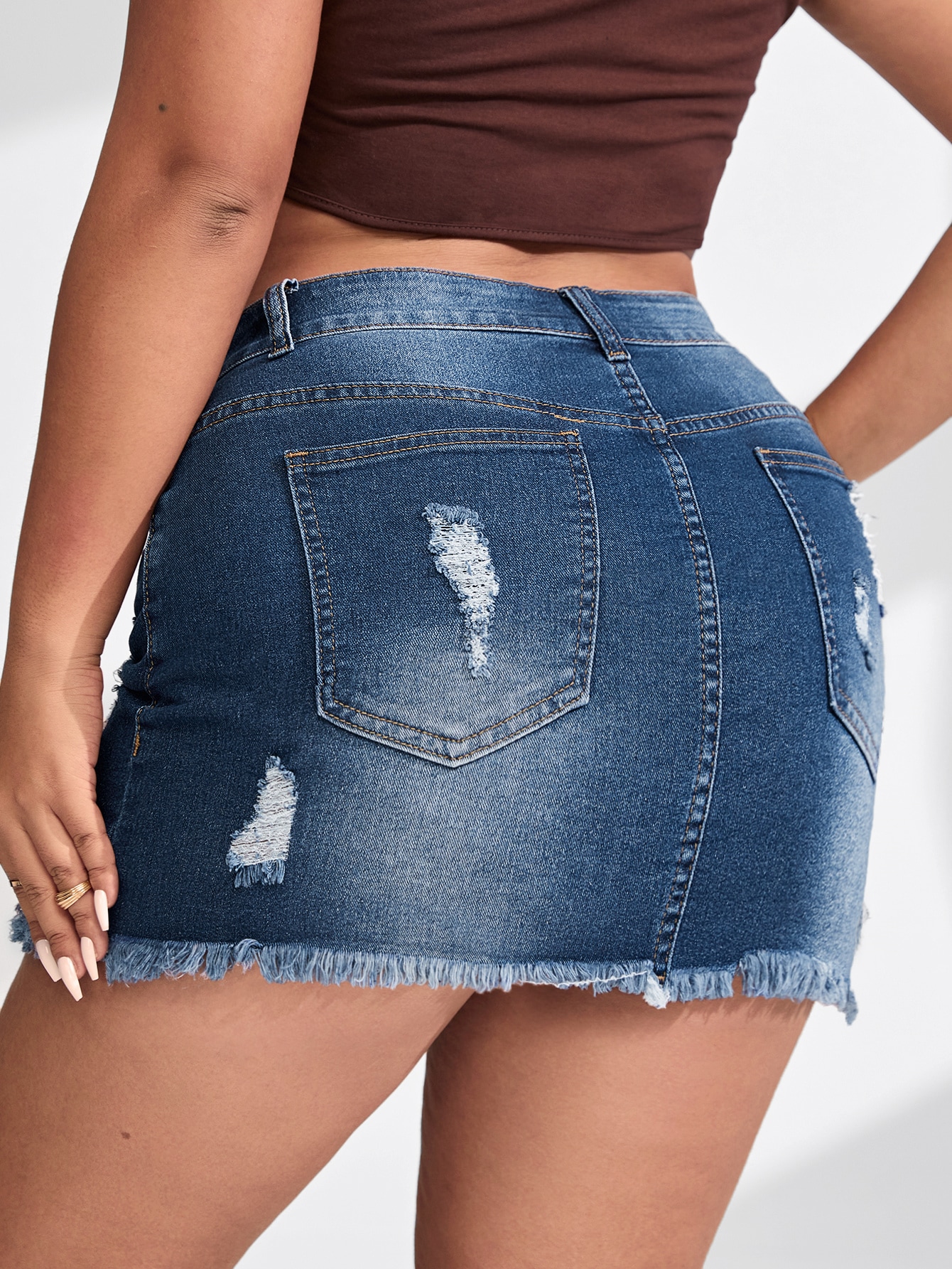 Plus Size Denim Skirts