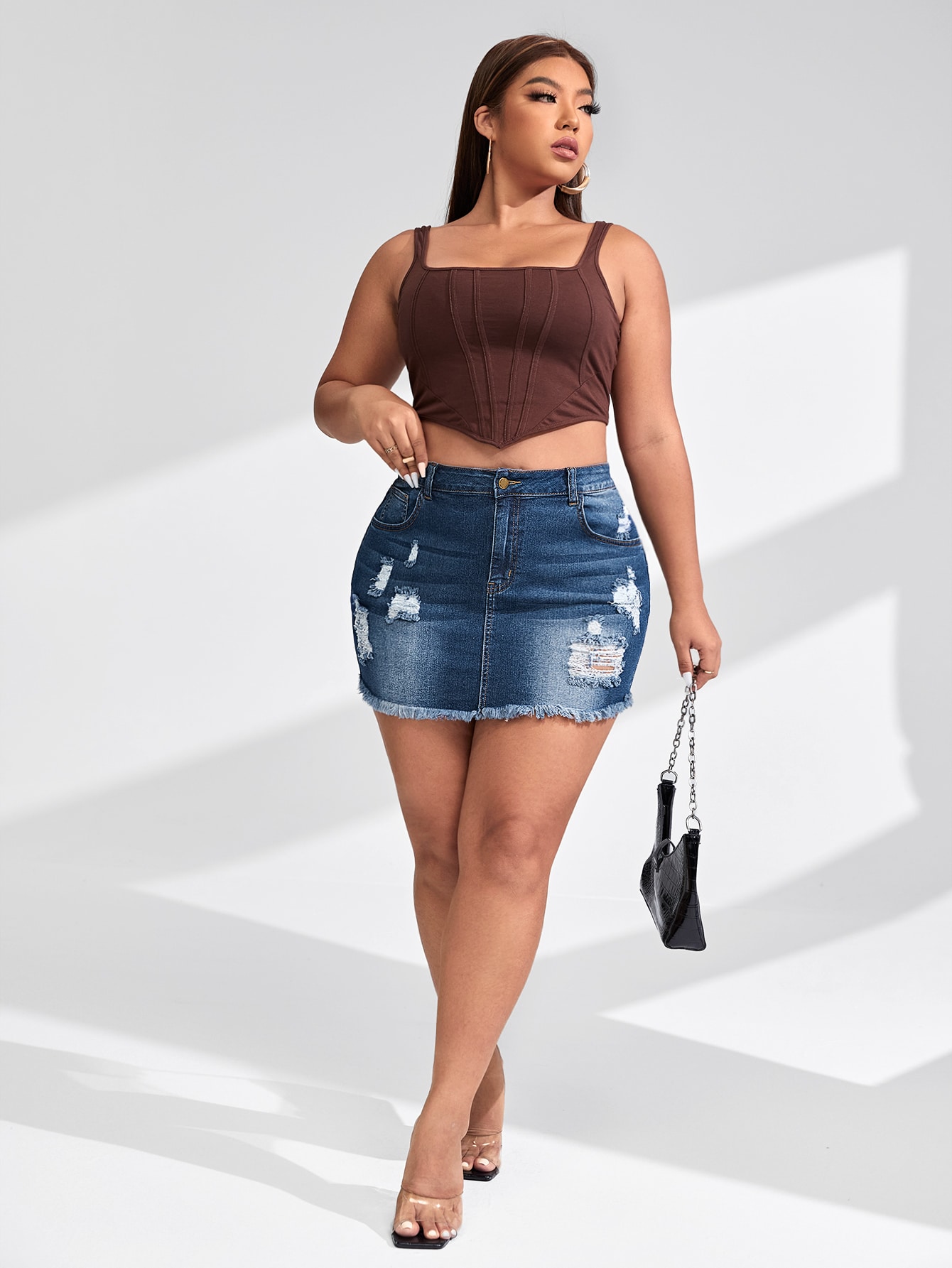 Plus Size Denim Skirts