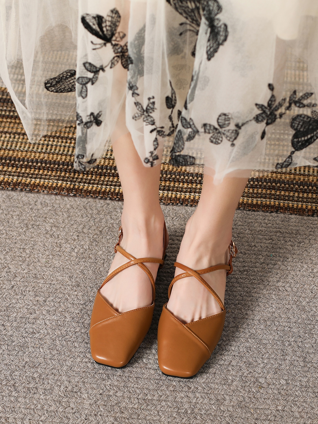 In Brown Women Flats