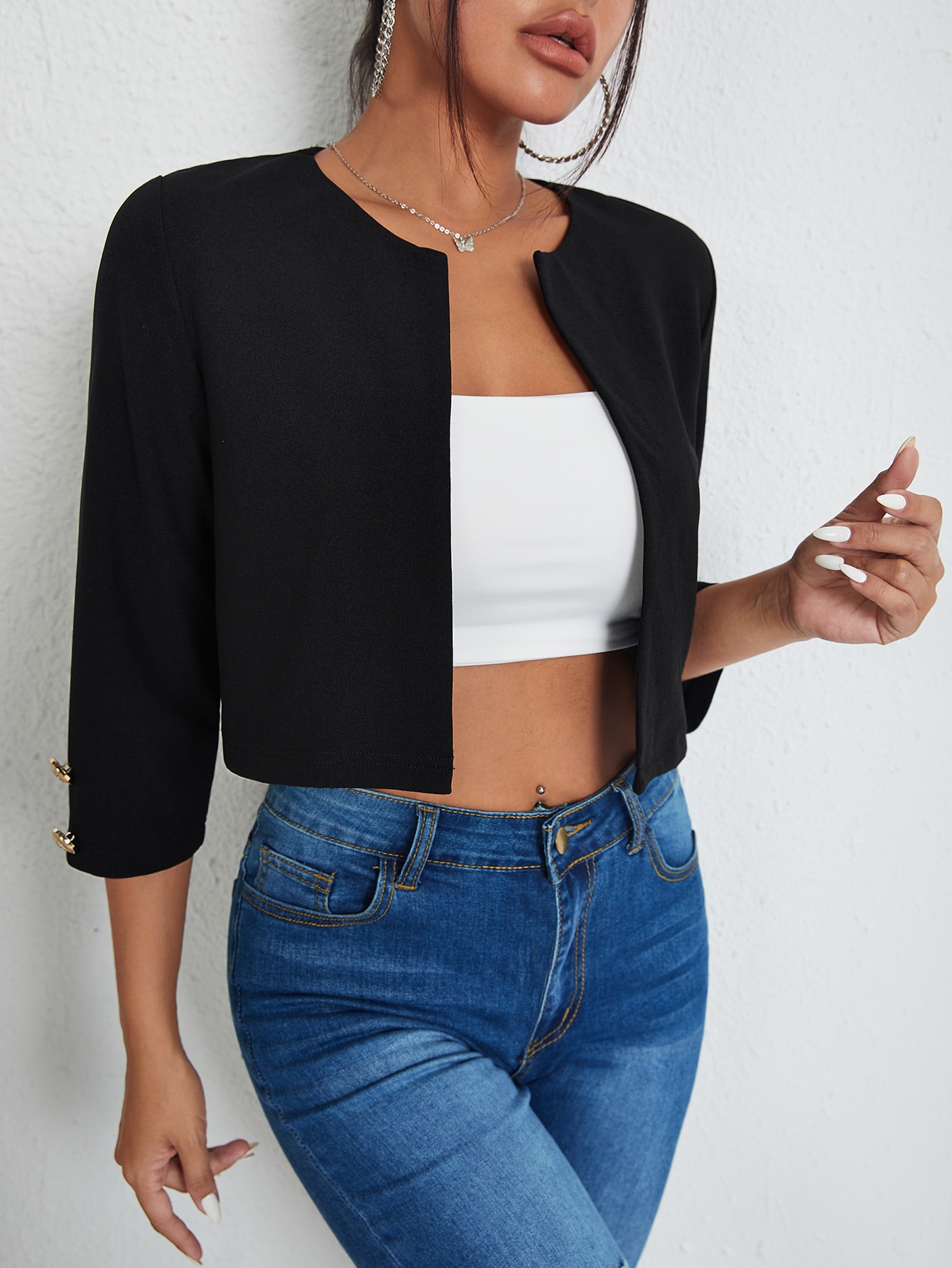 In Black Plus Size Jackets