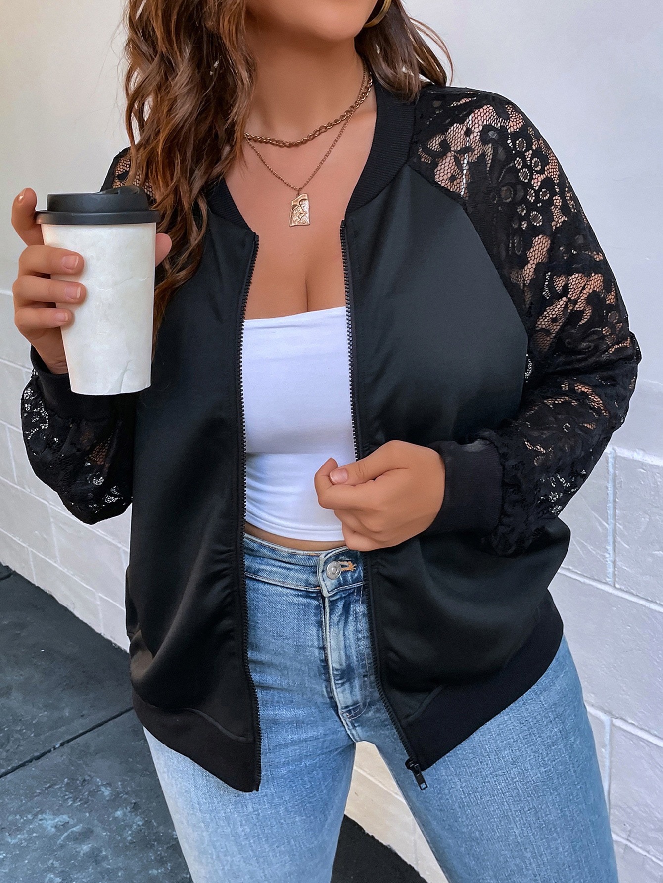 In Black Plus Size Jackets