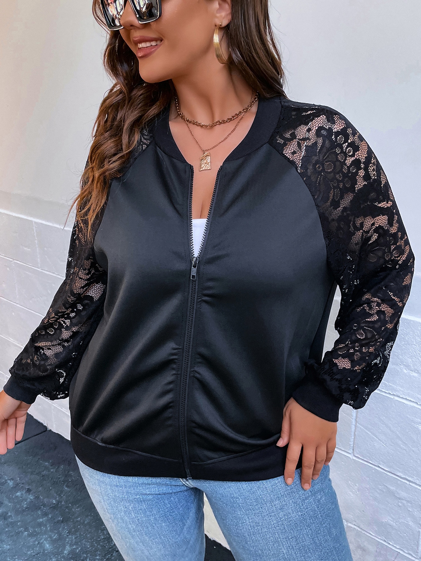 In Black Plus Size Jackets