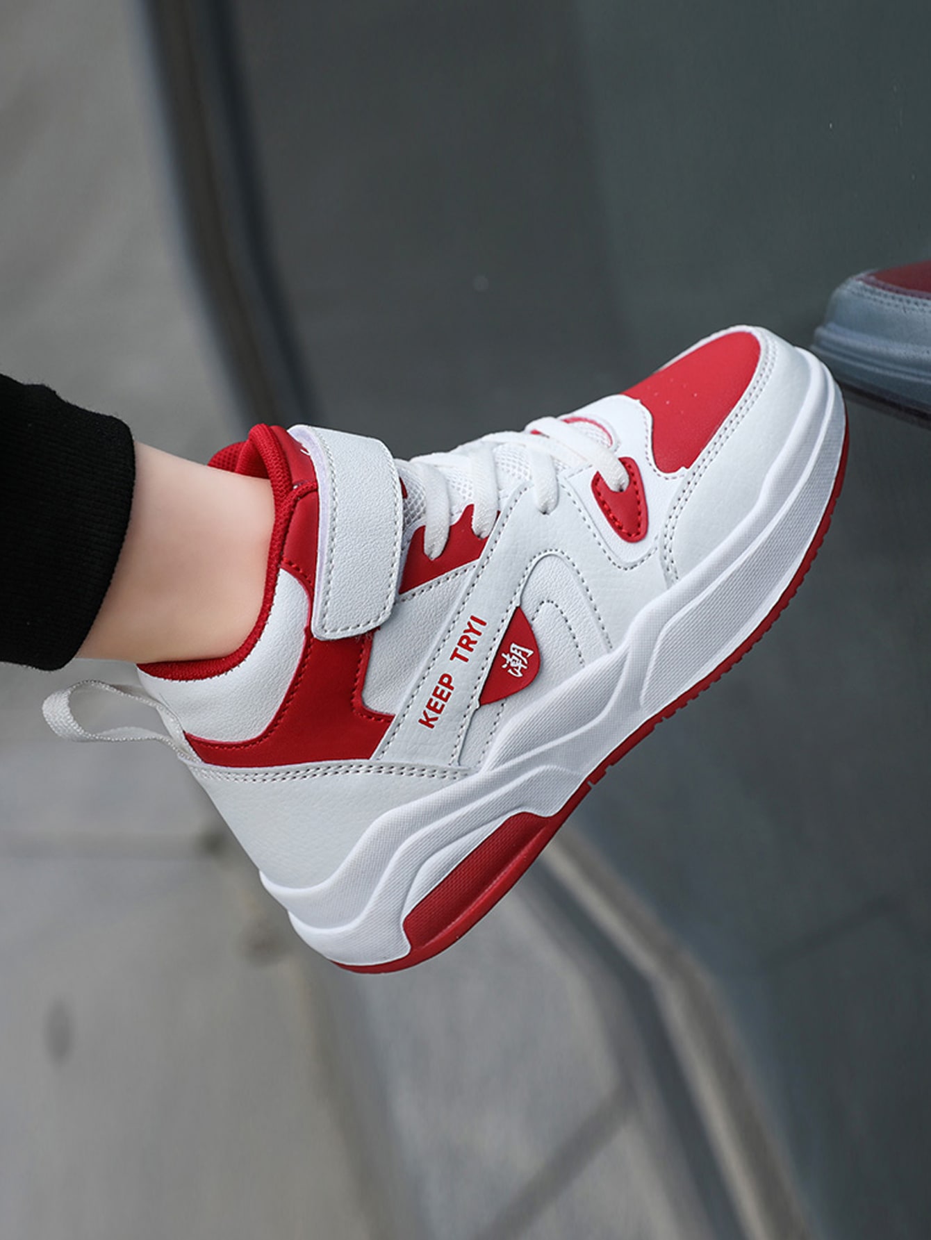 In Red and White Women Shoes