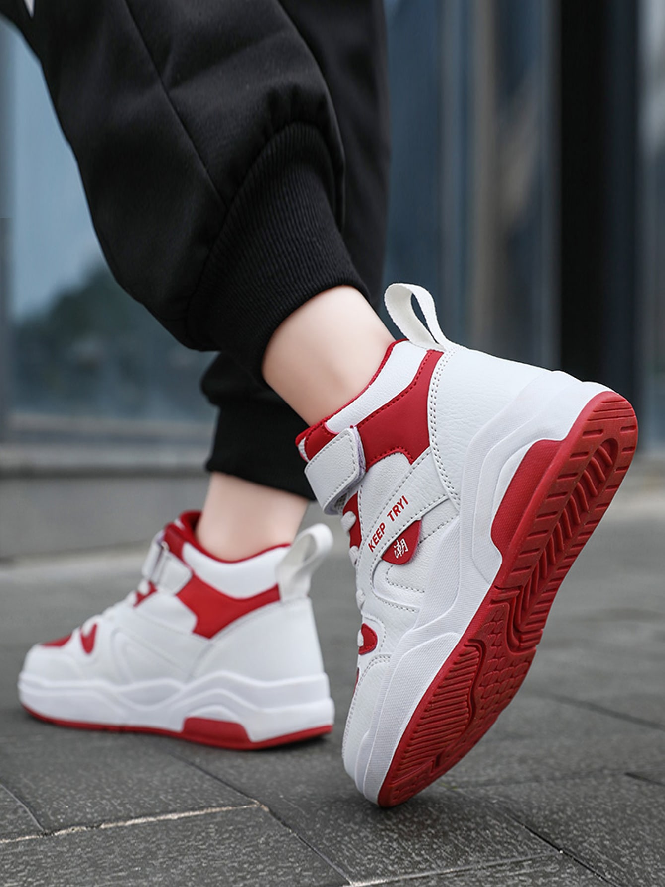 In Red and White Women Shoes