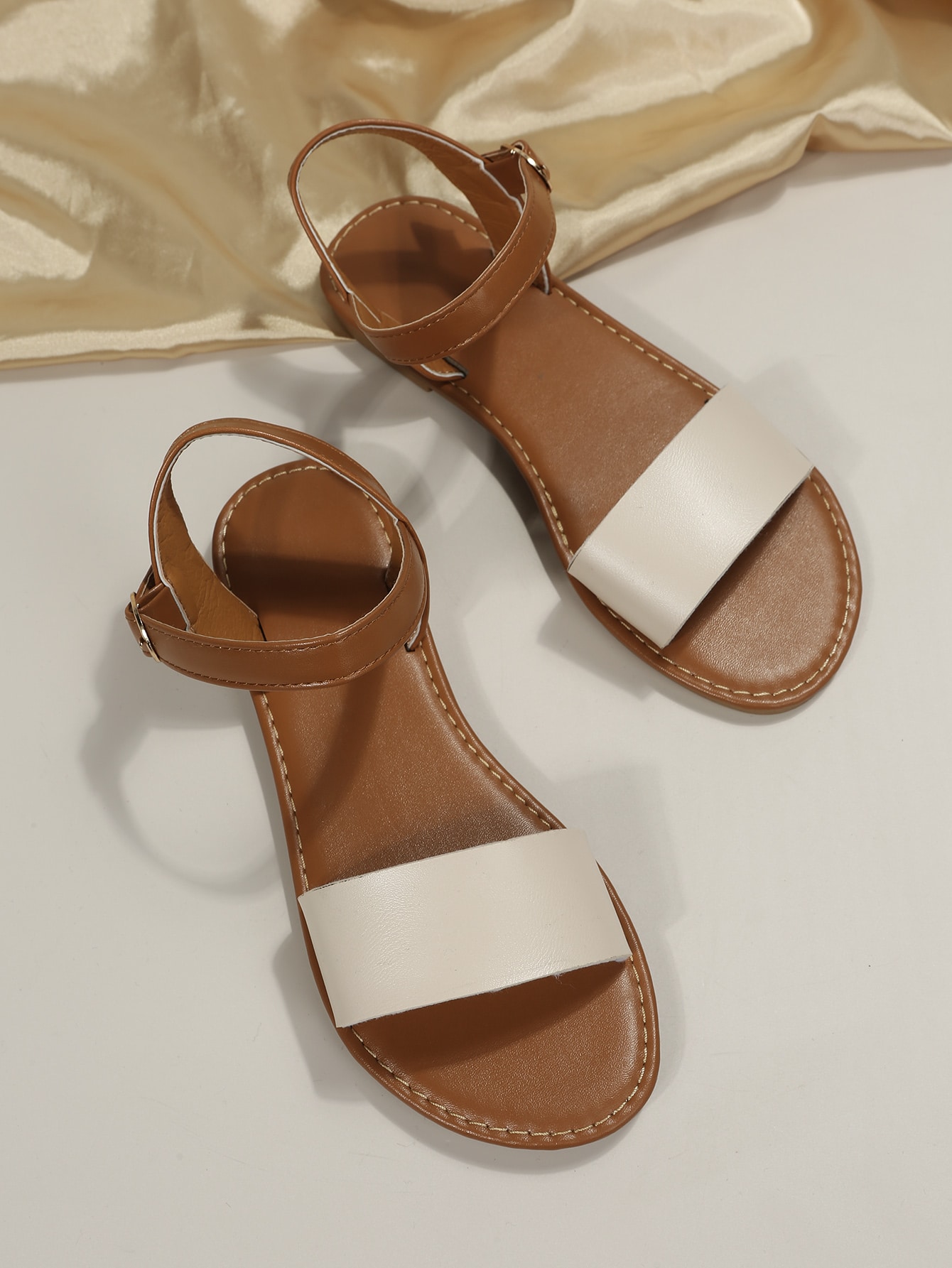 In Beige Women Flat Sandals