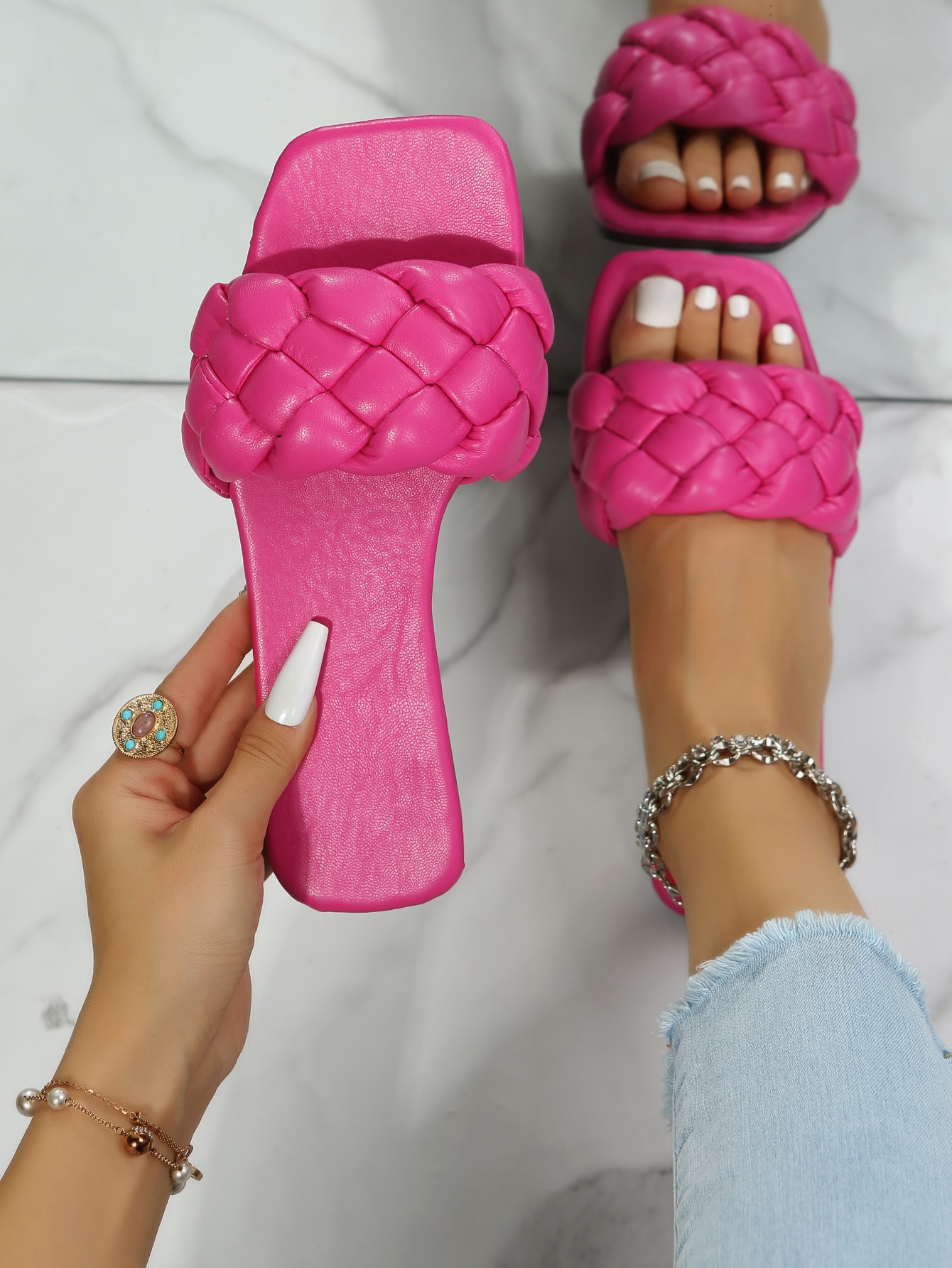 In Hot Pink Women Sandals