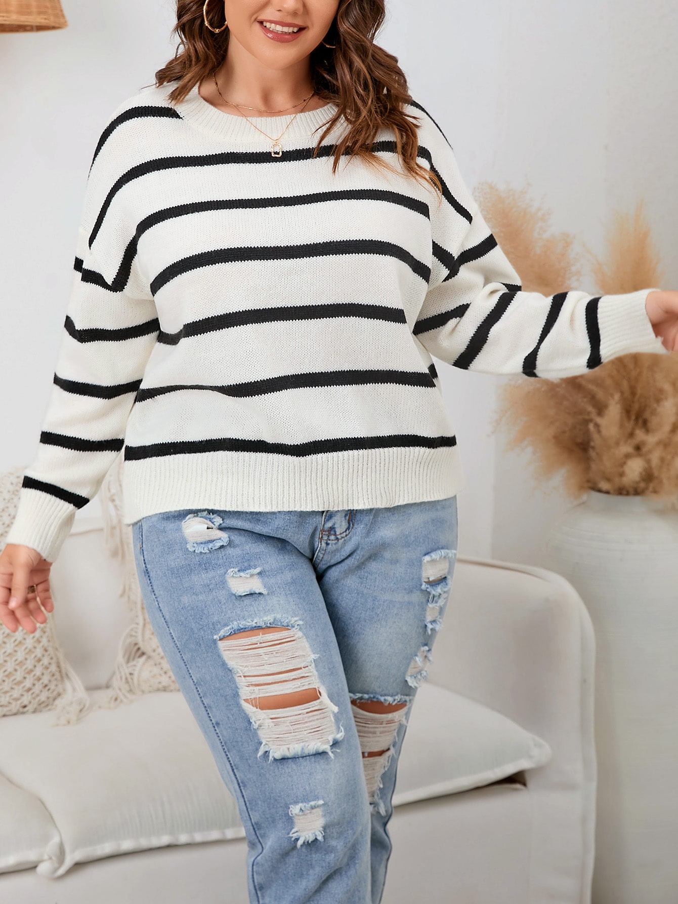 In White Plus Size Sweaters