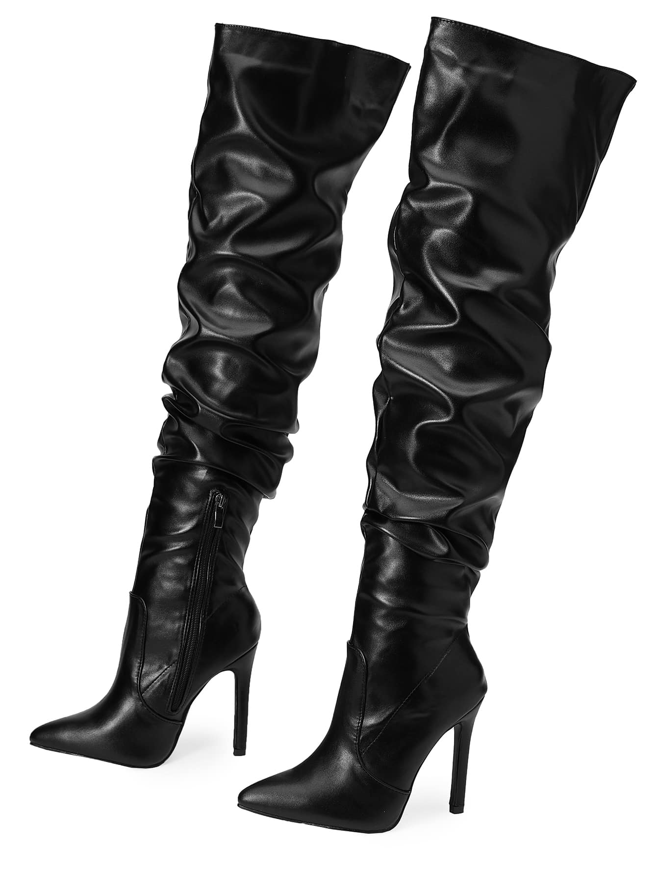 In Black Women Over-the-Knee Boots