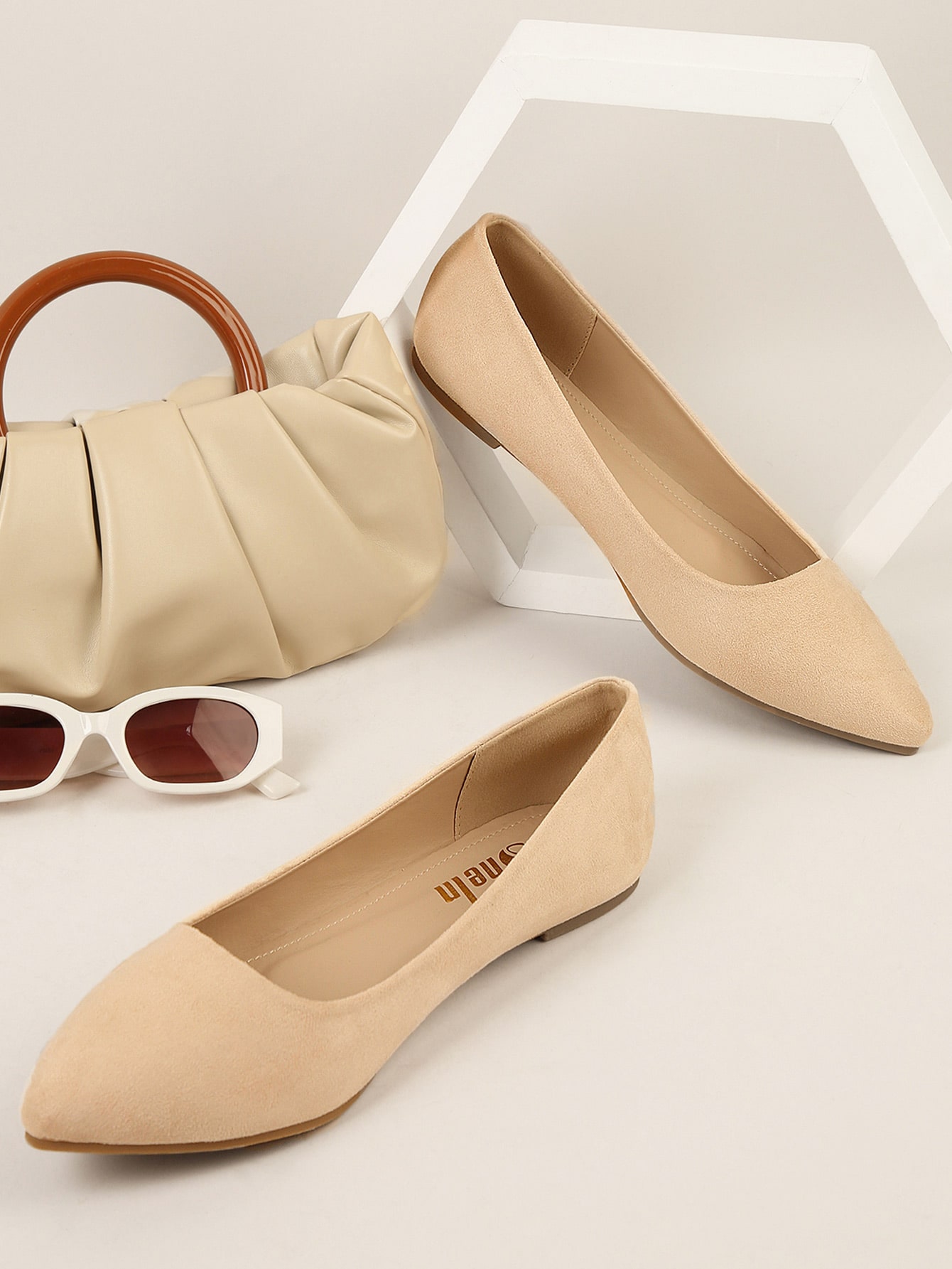 In Beige Women Flats