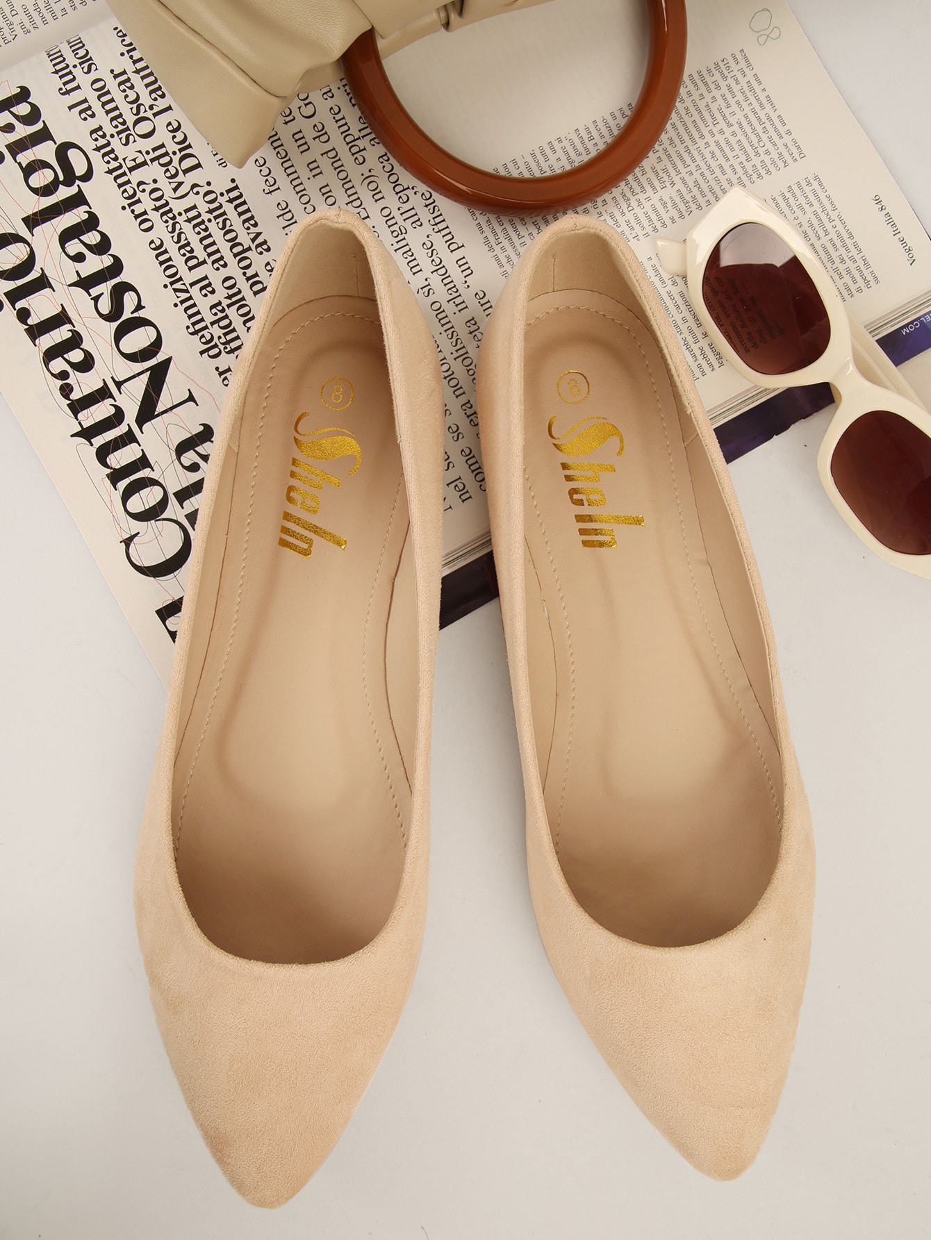 In Beige Women Flats