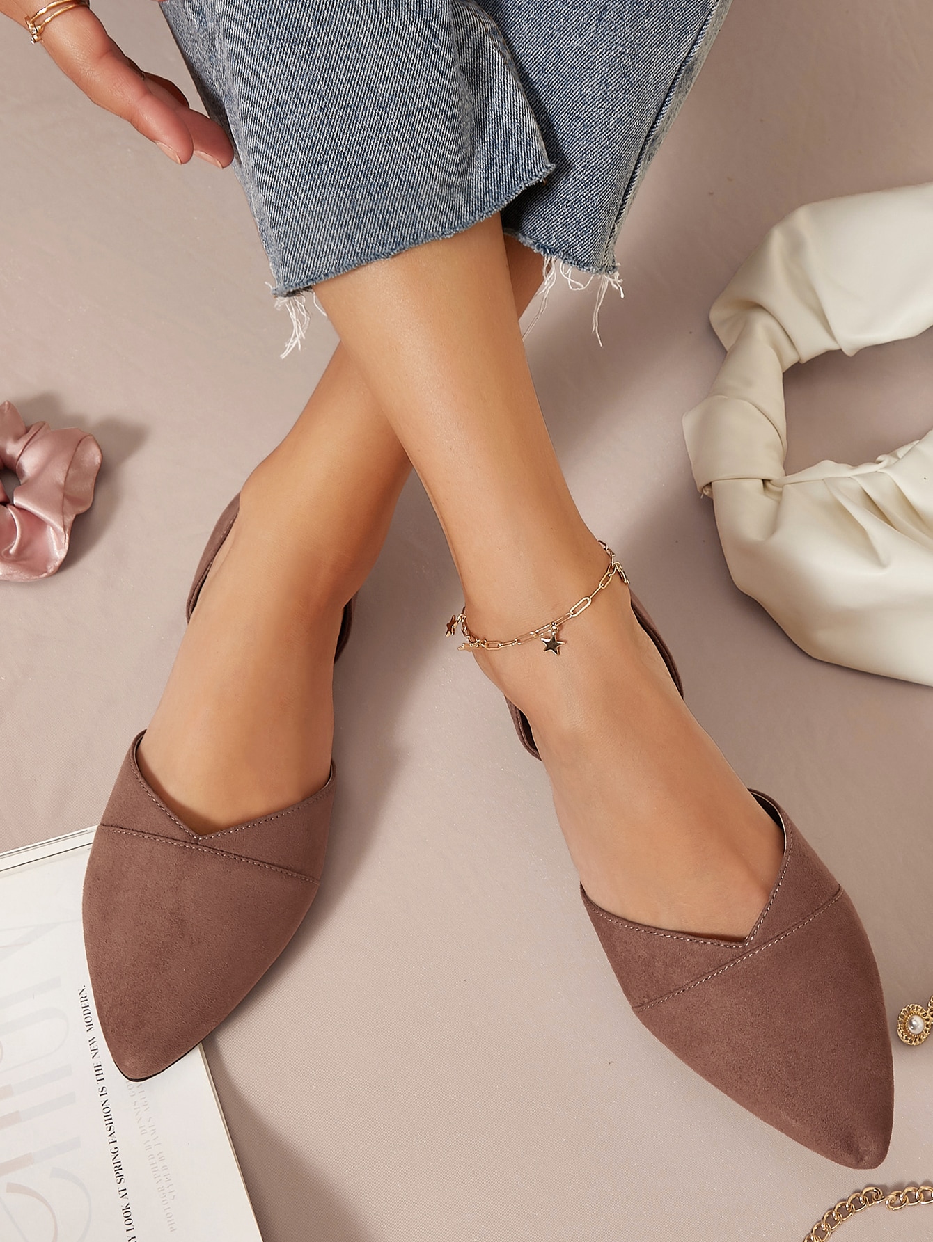 In Coffee Brown Women Flats