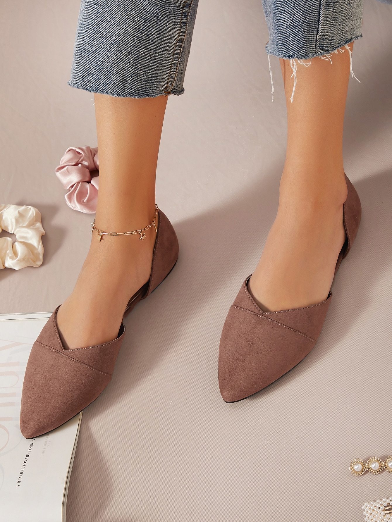 In Coffee Brown Women Flats