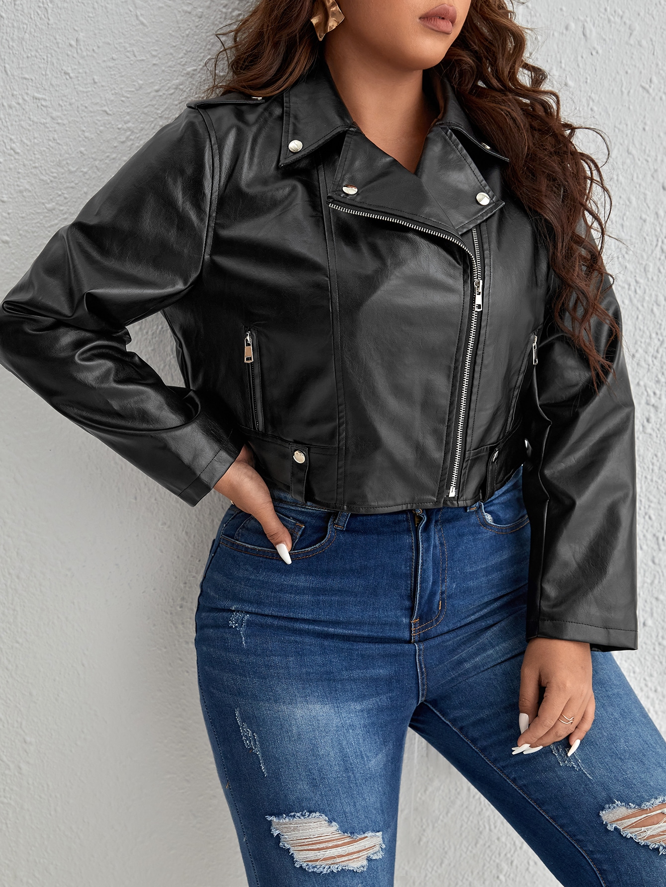 In Black Plus Size Jackets